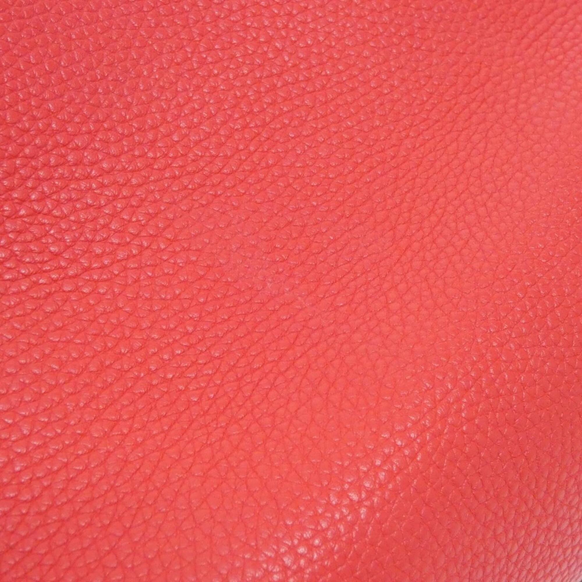 Gucci Red Color Leather Shoulder Bag (Pre-Owned)