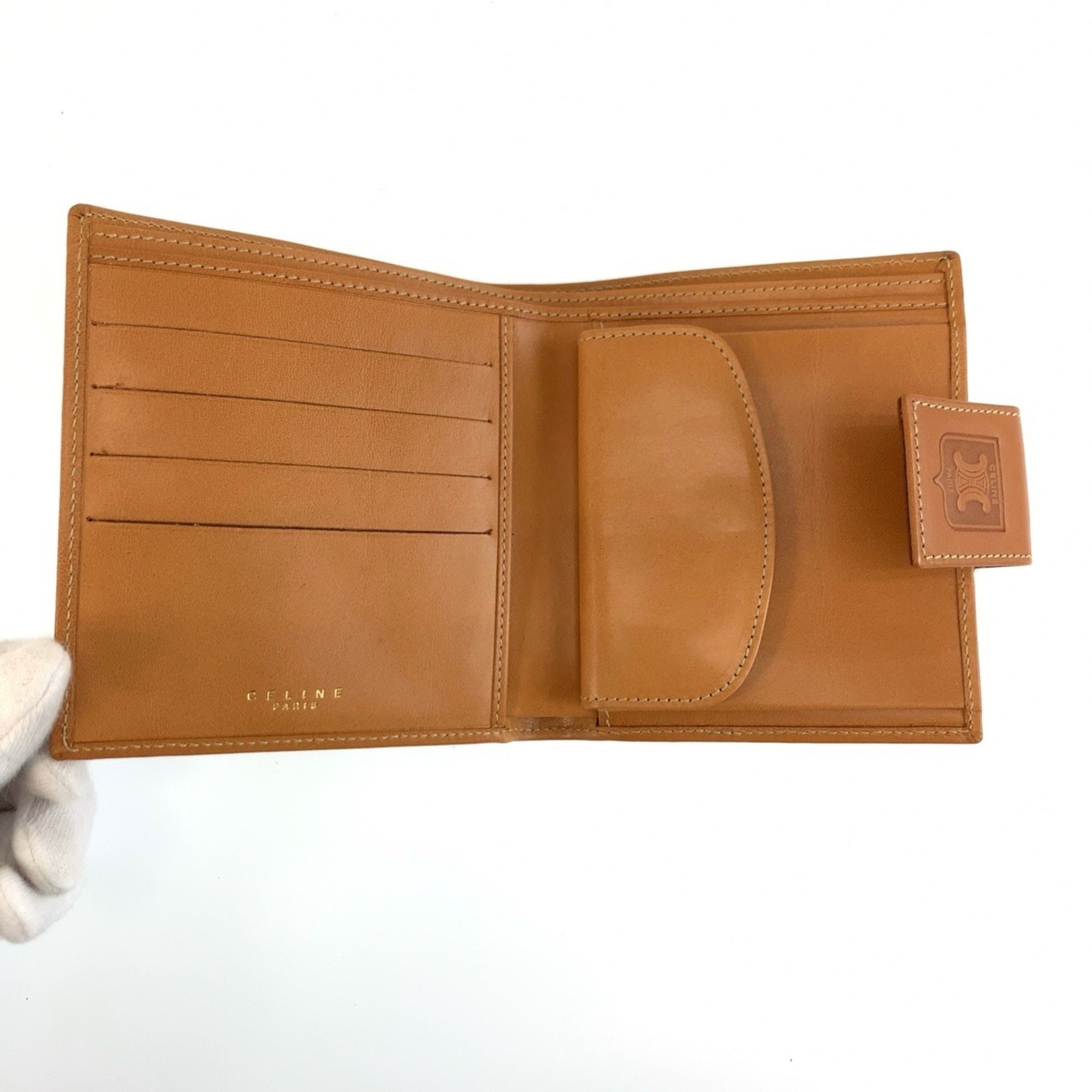 Celine Brown Pvc Leather Wallet (Bi-Fold) (Pre-Owned)
