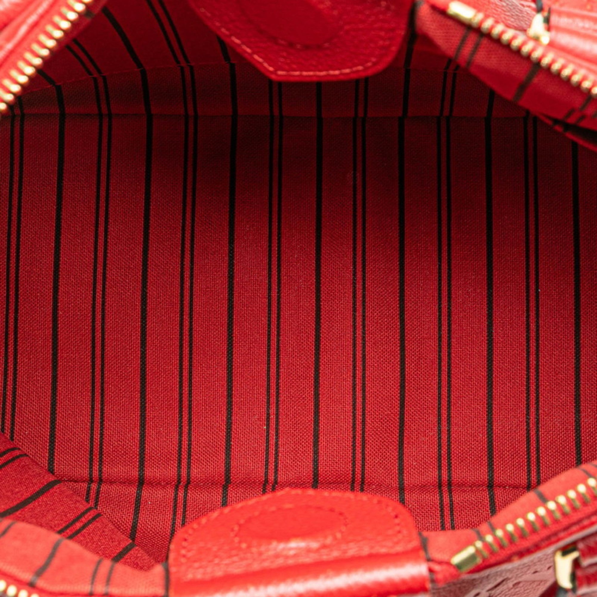 Louis Vuitton Cerise Red Color Leather Handbag Shoulder Bag (Pre-Owned)