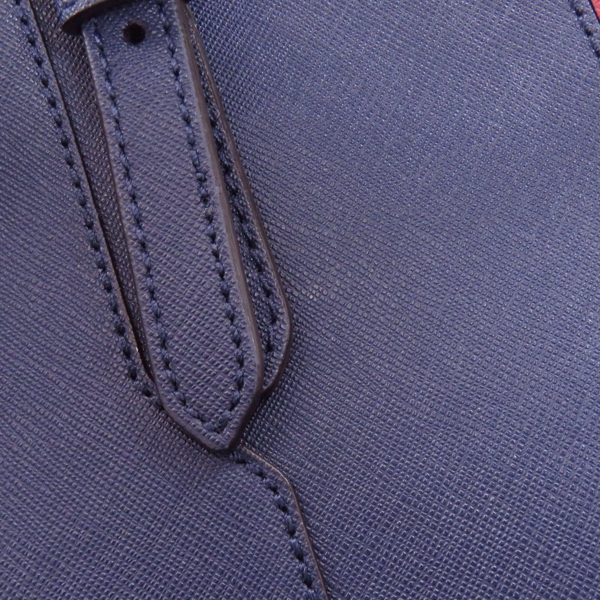 Bally Blue Leather Handbag (Pre-Owned)