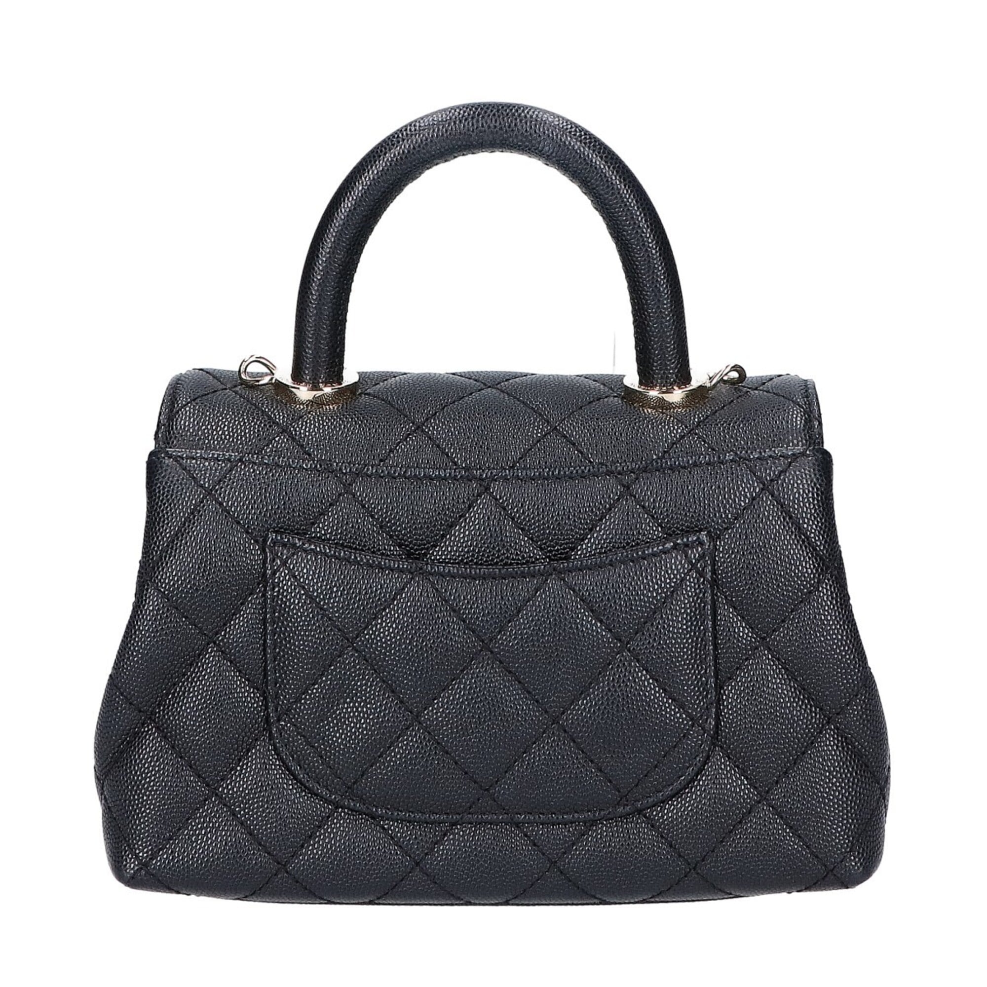 Chanel Black Grained Calfskin Shoulder Bag (Pre-Owned)
