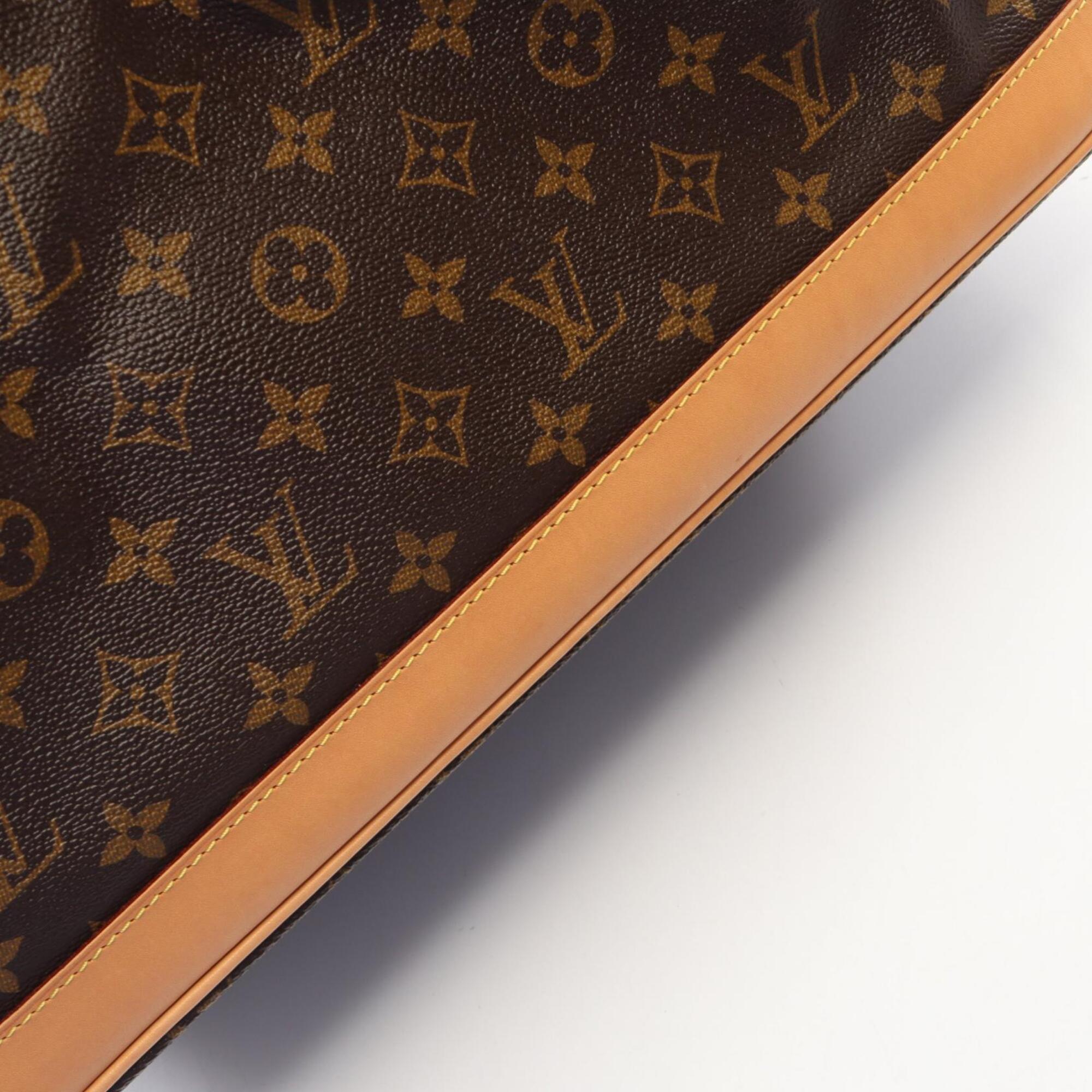 Louis Vuitton Brown Monogram Coated Canvas Leather Boston Bag Handbag (Pre-Owned)