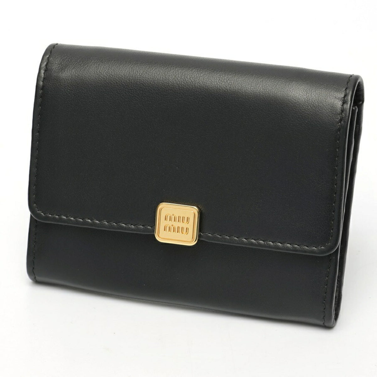 Miu Miu Black Leather Coin Purse/Coin Case (Pre-Owned)