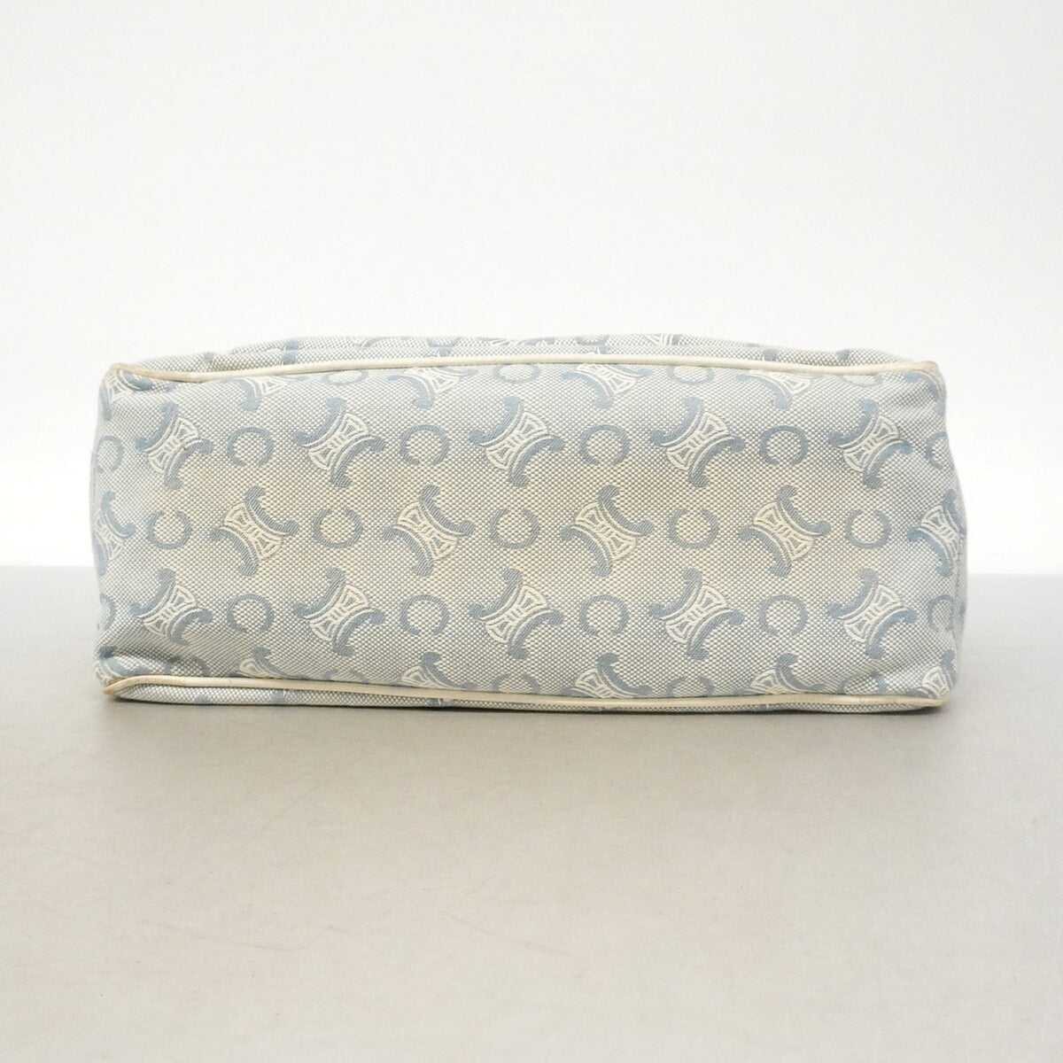Celine Ivory Light Blue Canvas Handbag (Pre-Owned)