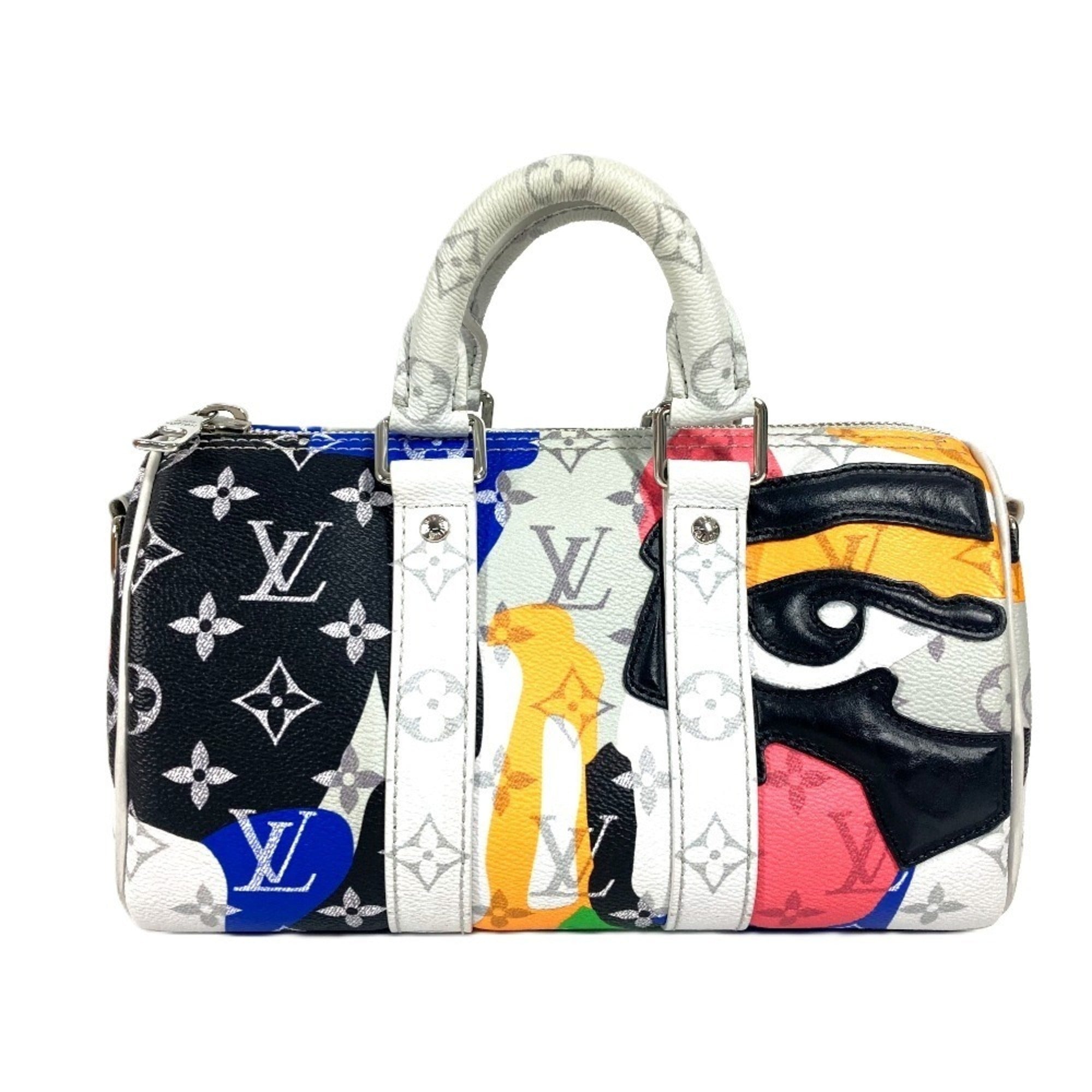Louis Vuitton Multi-Color Monogram Leather Boston Bag Handbag Shoulder Bag (Pre-Owned)