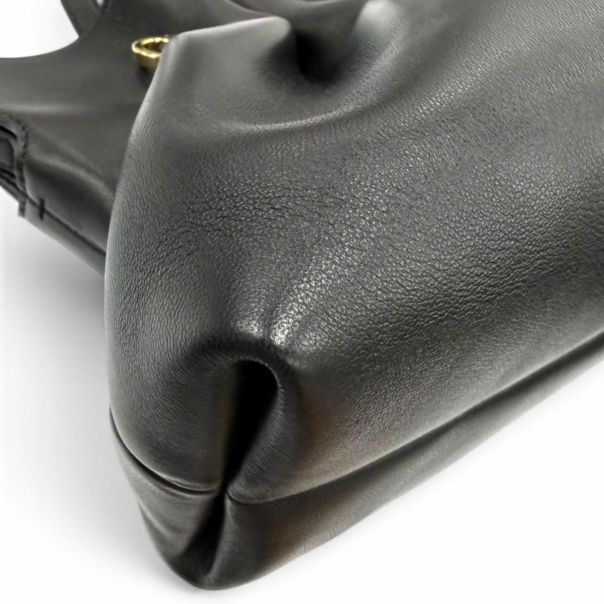 Salvatore Ferragamo Black Leather Shoulder Bag Tote Bag (Pre-Owned)