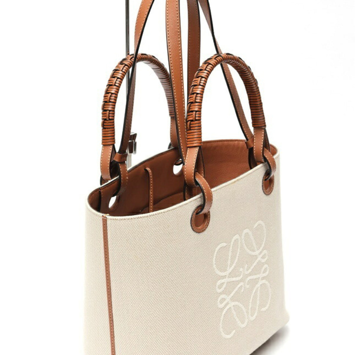 Loewe Beige Jacquard Leather Tote Bag (Pre-Owned)