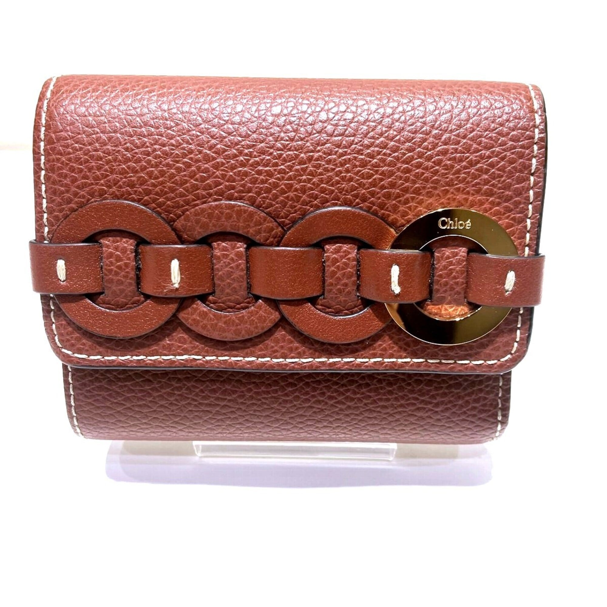Chloé Brown Leather Wallet (Tri-Fold) (Pre-Owned)