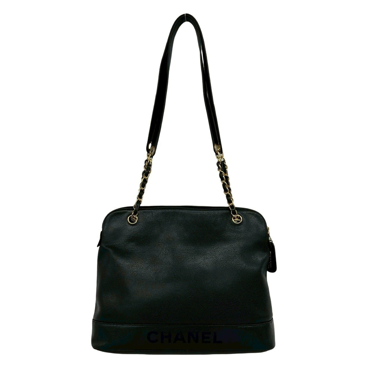 Chanel Black Grained Calfskin Shoulder Bag (Pre-Owned)