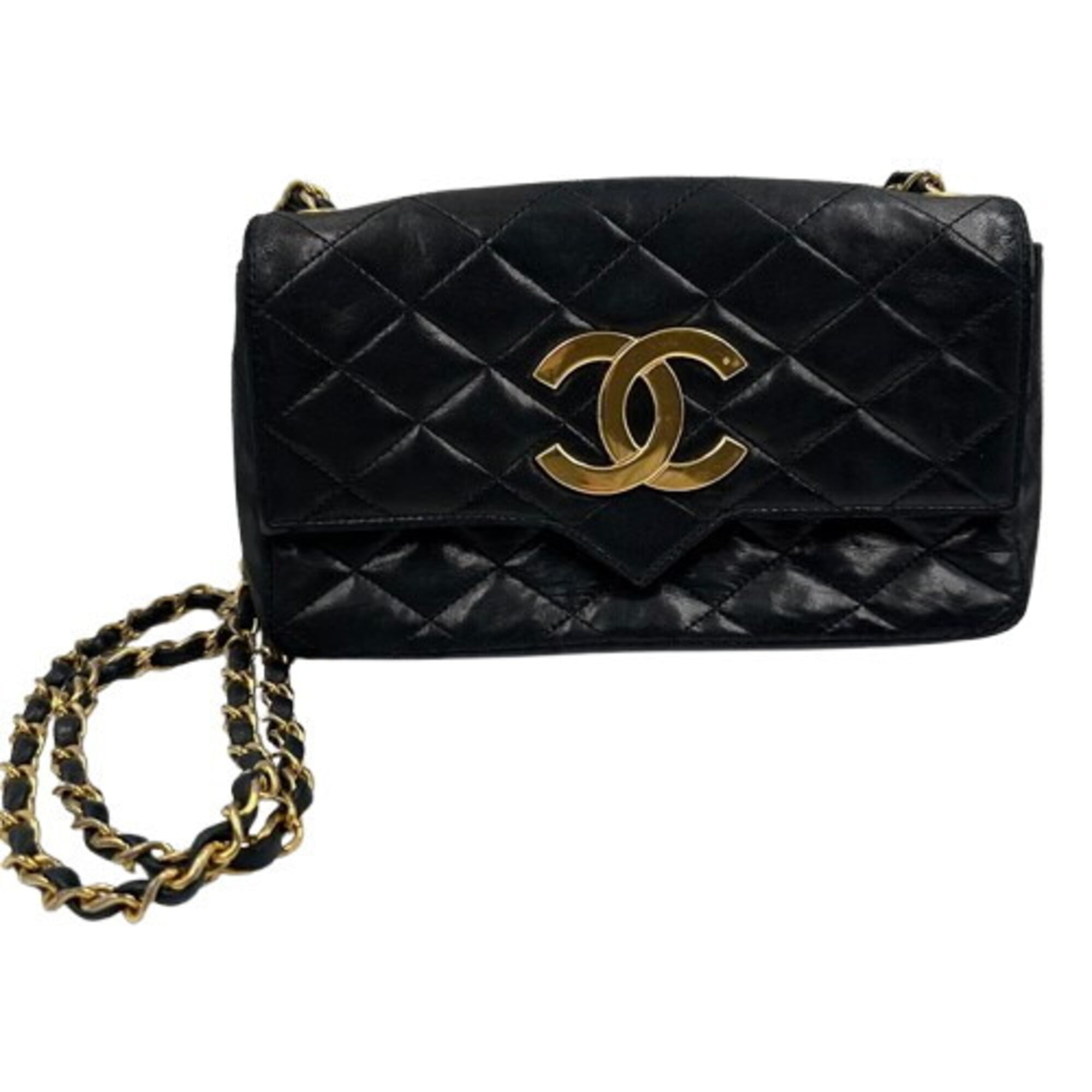 Chanel Black Leather Shoulder Bag (Pre-Owned)