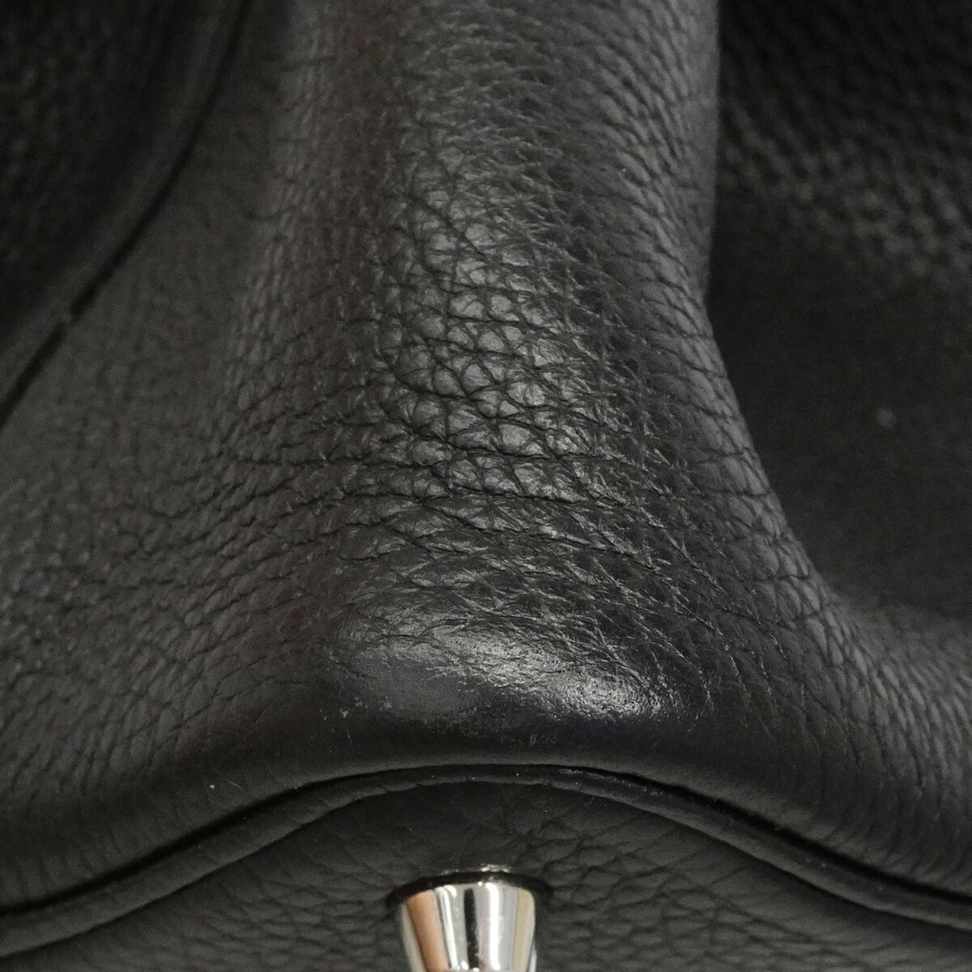 Hermes Black Taurillon Clemence Leather Handbag (Pre-Owned)