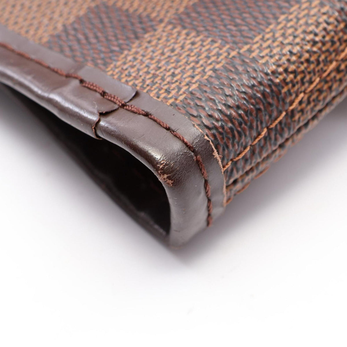 Louis Vuitton Damier Brown Coated Canvas Leather Tote Bag (Pre-Owned)