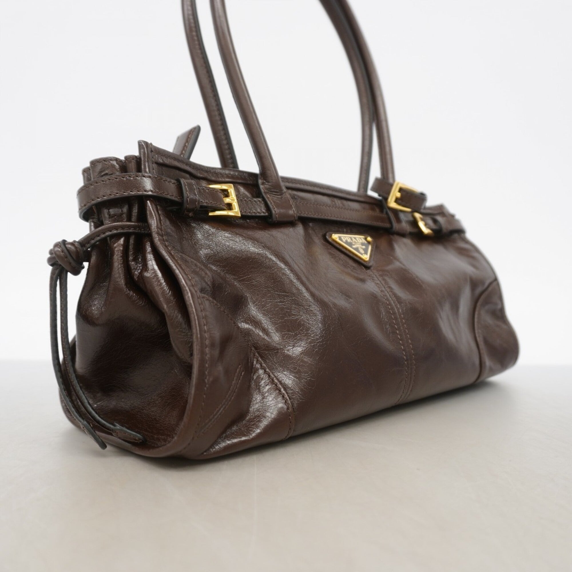 Prada Brown Leather Handbag (Pre-Owned)