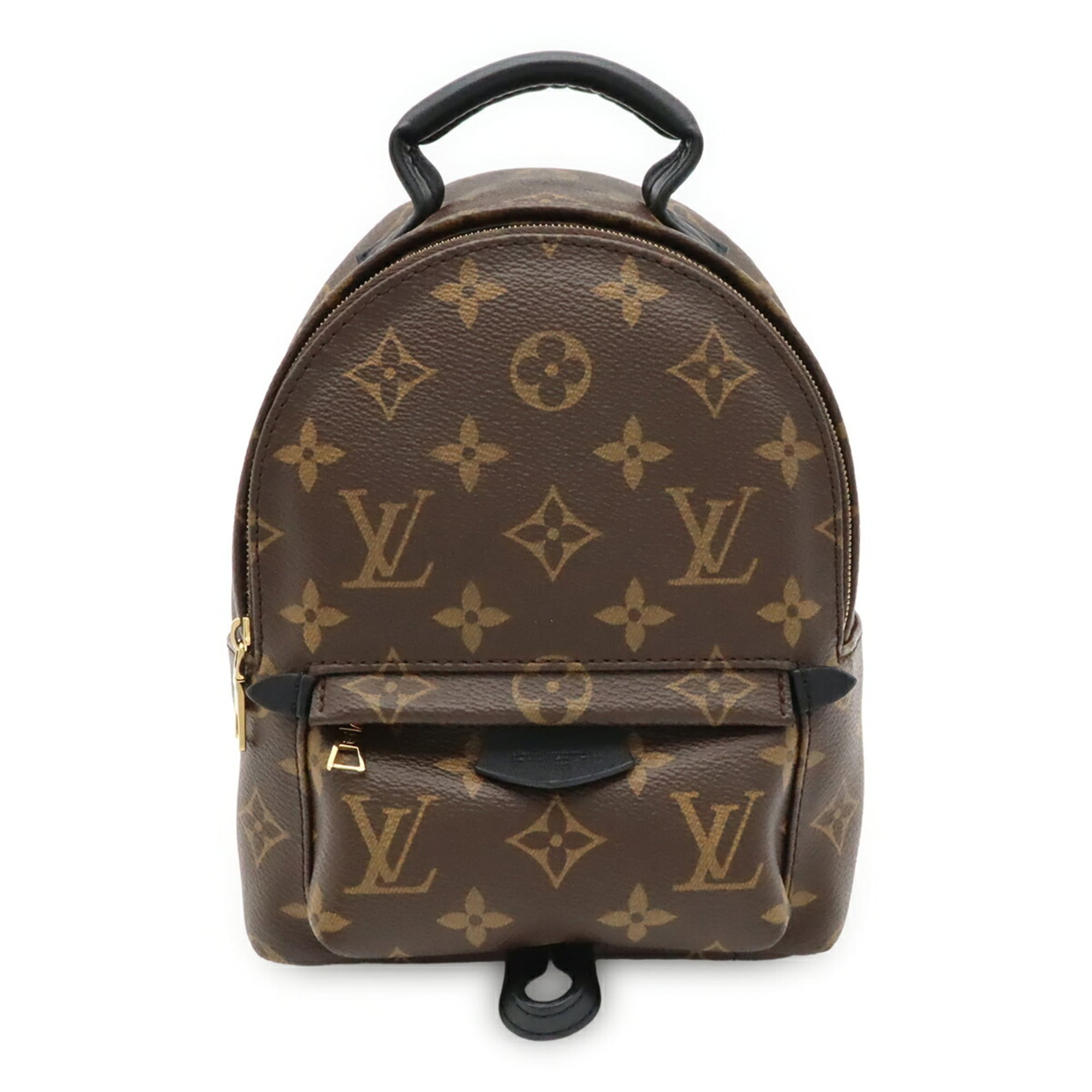 Louis Vuitton Brown Monogram Canvas Leather Backpack Shoulder Bag (Pre-Owned)