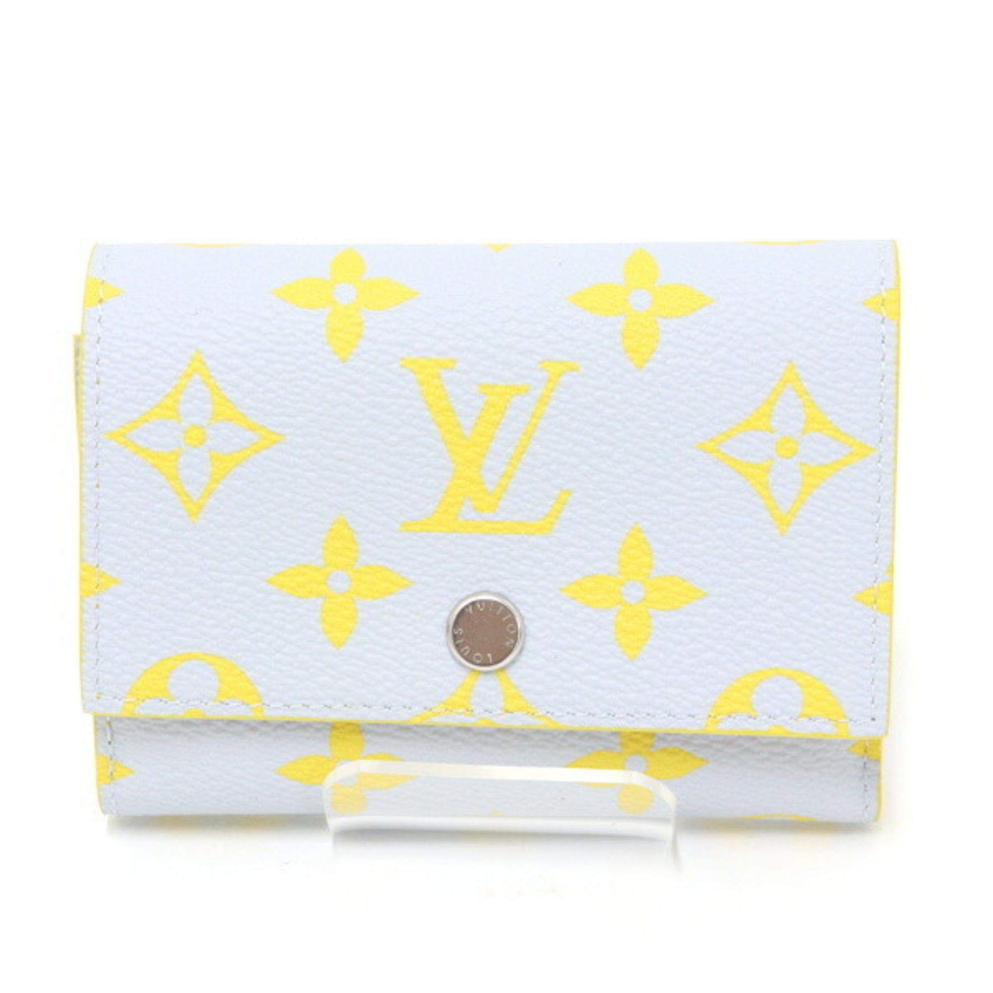 Louis Vuitton Monogram Gray Yellow Wallet (Tri-Fold) (Pre-Owned)