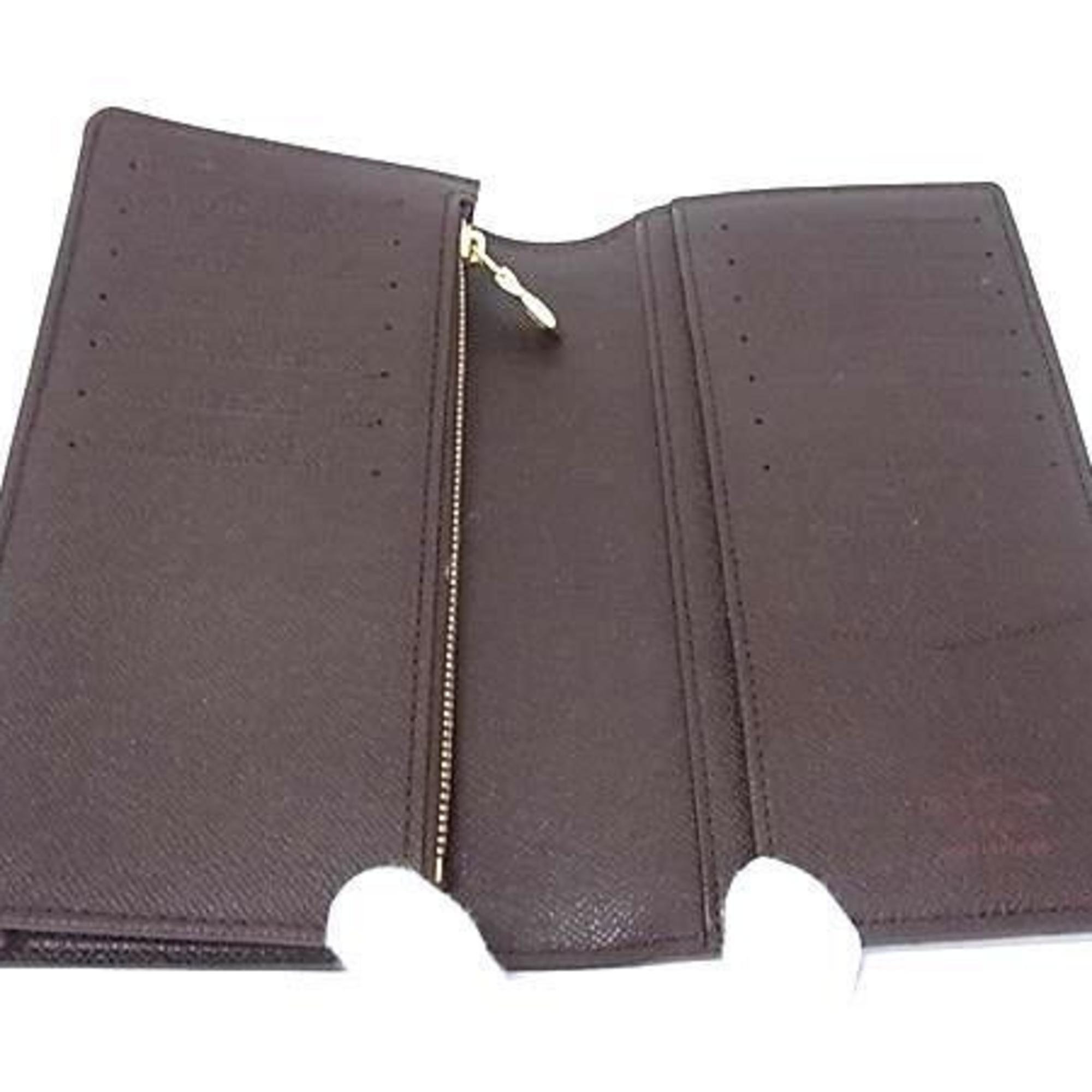 Louis Vuitton Damier Brown Damier Canvas Ebene Long Wallet (Bi-Fold) (Pre-Owned)