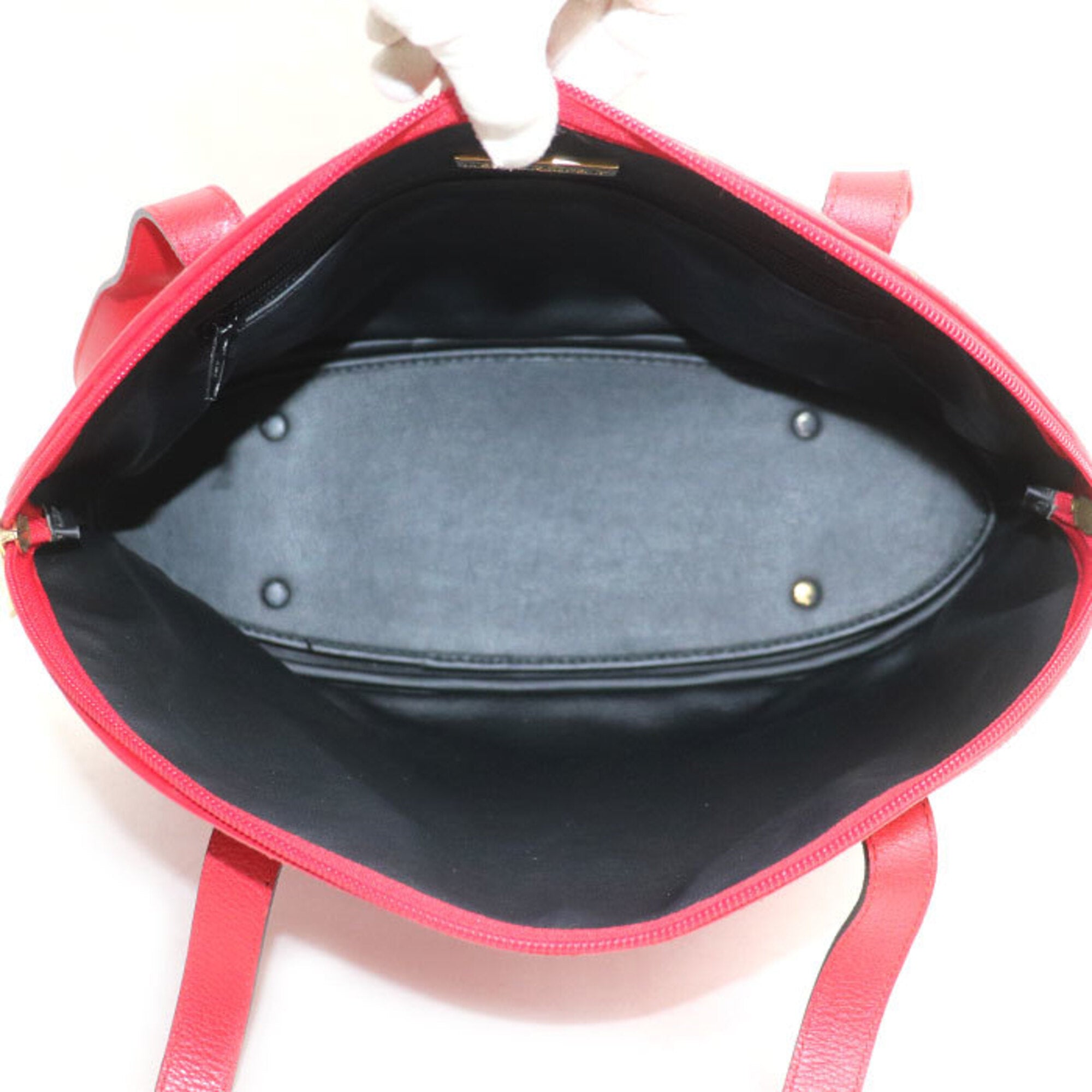 Saint Laurent Red Color Leather Tote Bag (Pre-Owned)