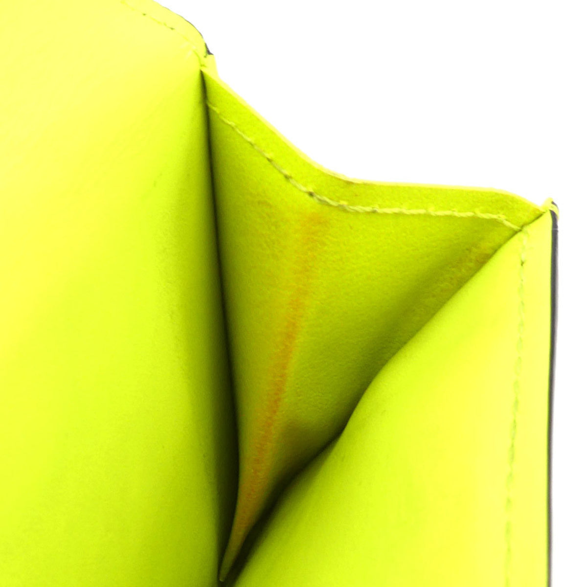 Louis Vuitton Green Yellow Pvc Leather Wallet (Tri-Fold) (Pre-Owned)