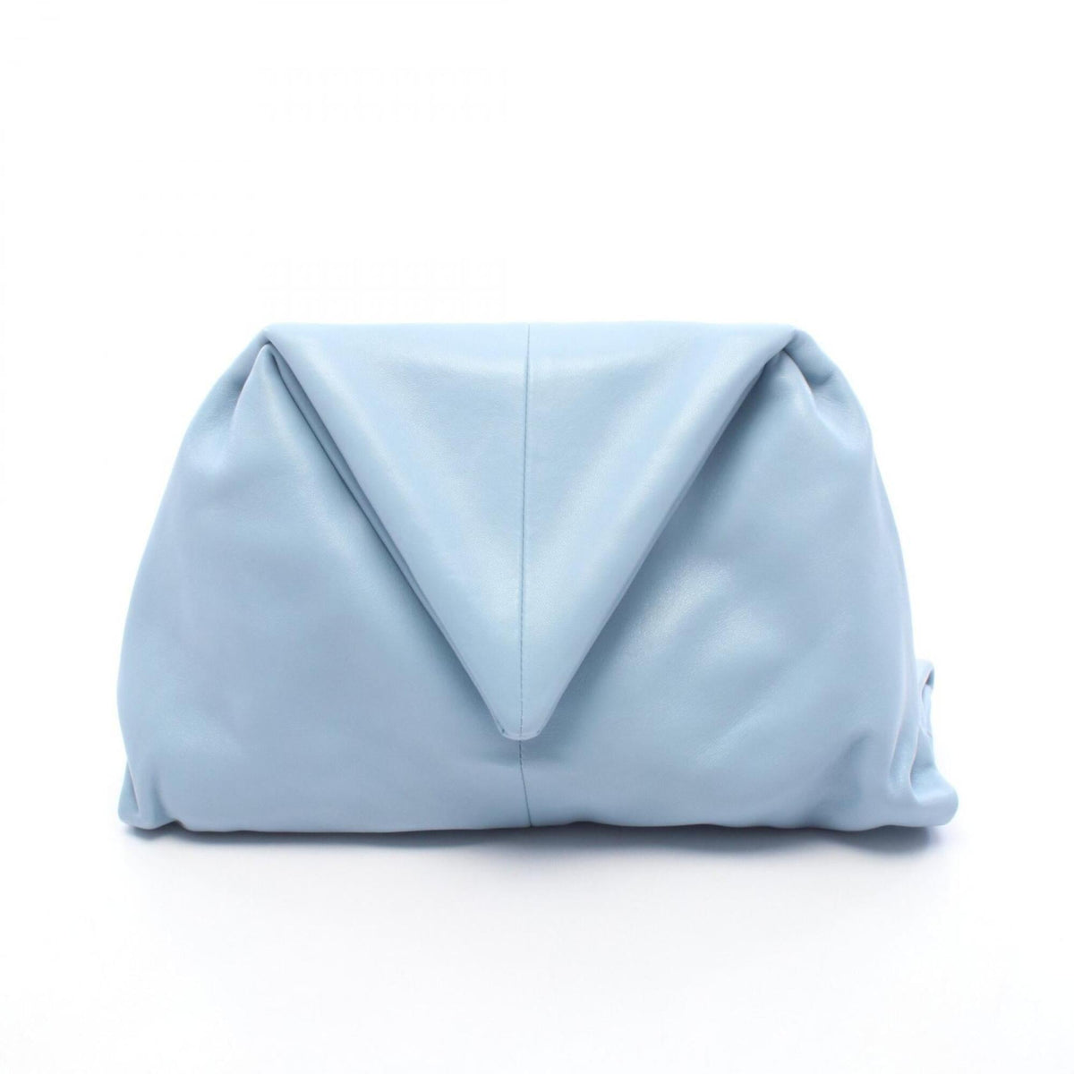 Bottega Veneta Blue Leather Clutch Bag Handbag (Pre-Owned)