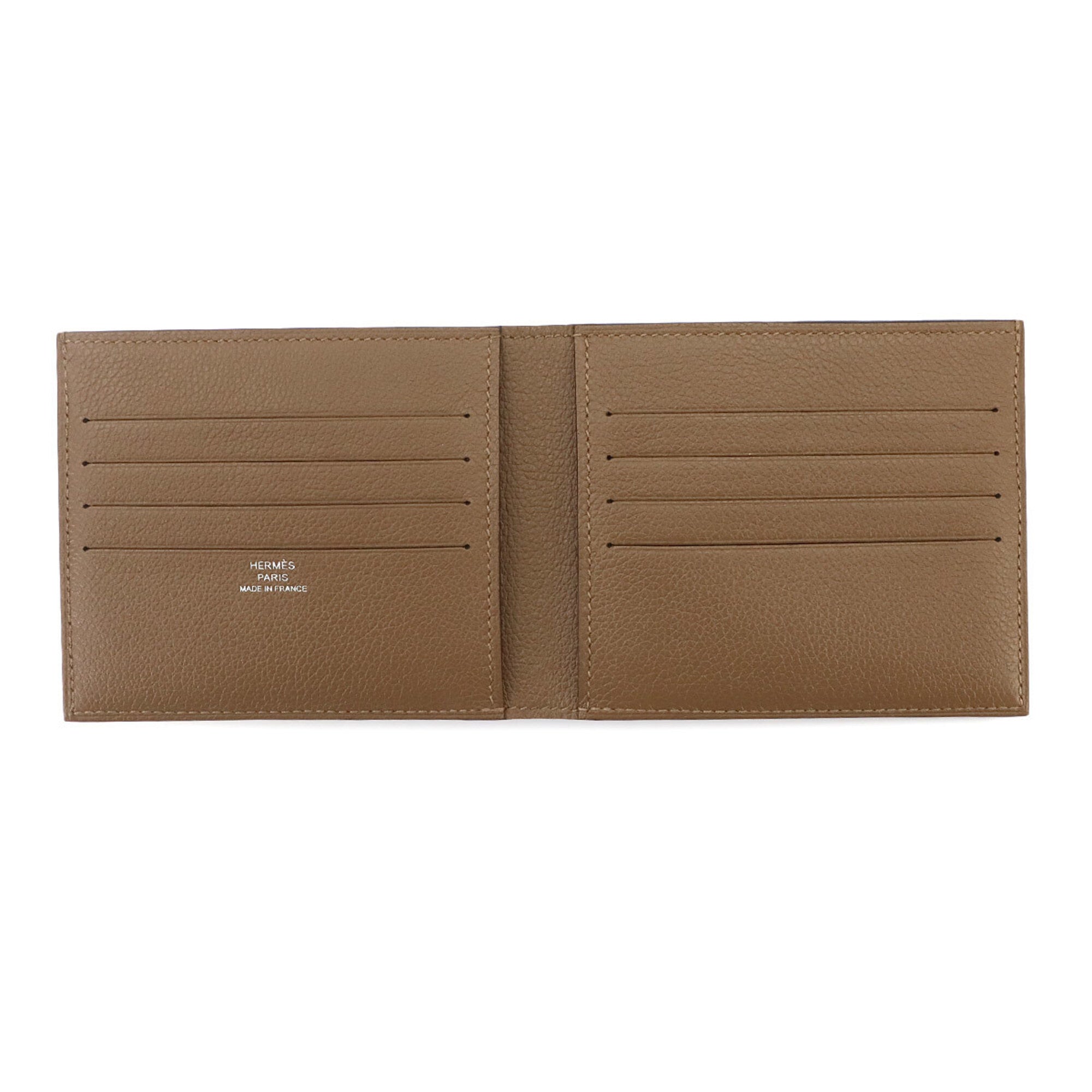 Hermes Beige Leather Wallet (Bi-Fold) (Pre-Owned)
