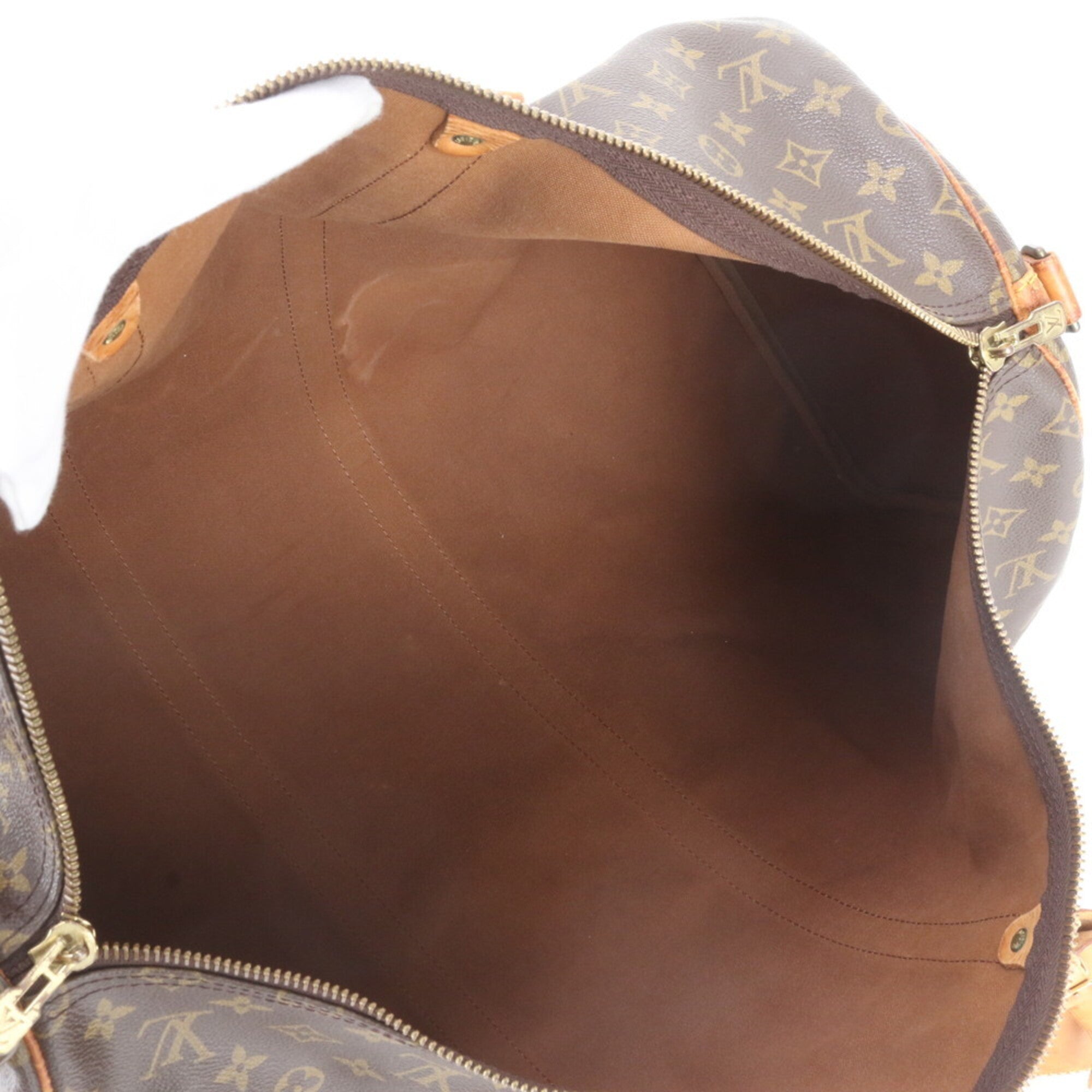 Louis Vuitton Brown Monogram Leather Coated Canvas Handbag Tote Bag (Pre-Owned)