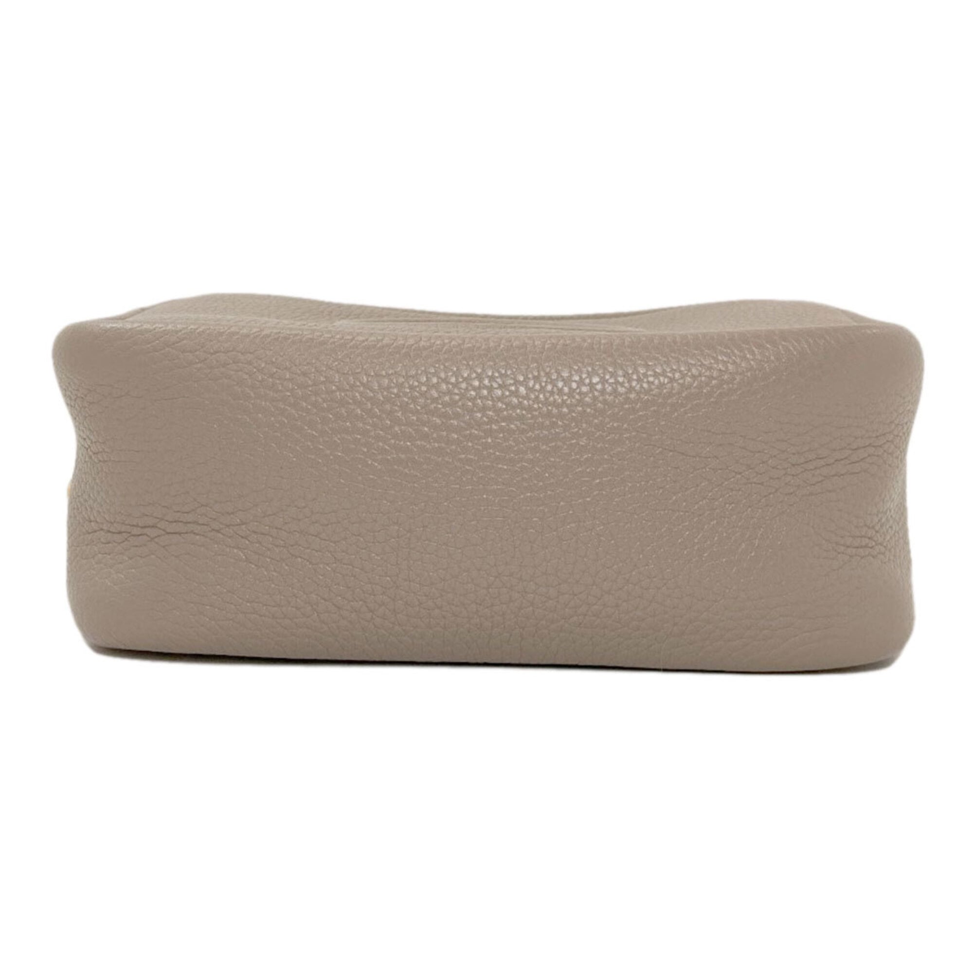 Tory Burch Grayish Leather Shoulder Bag (Pre-Owned)