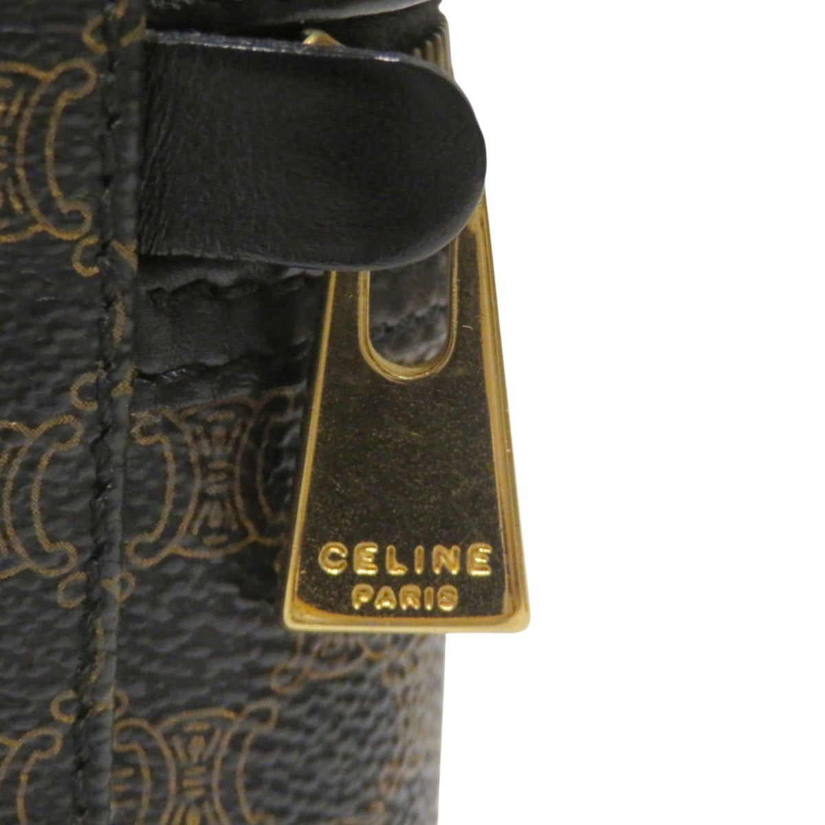 Celine Macadam Black Brown Pvc Leather Vanity Bag (Pre-Owned)