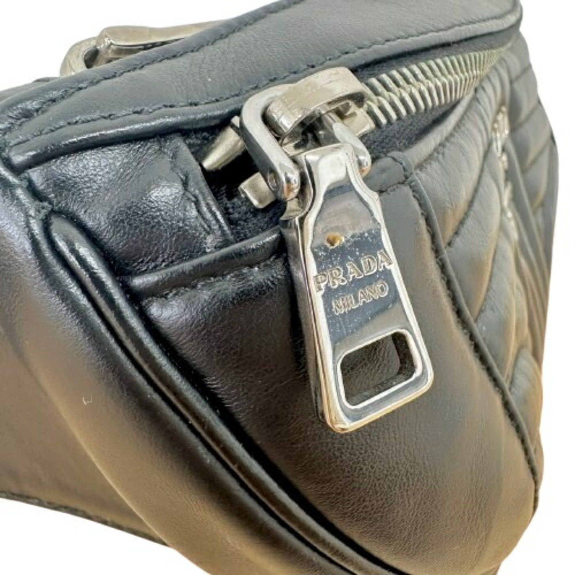 Prada Black Nero Leather Fanny Pack (Pre-Owned)