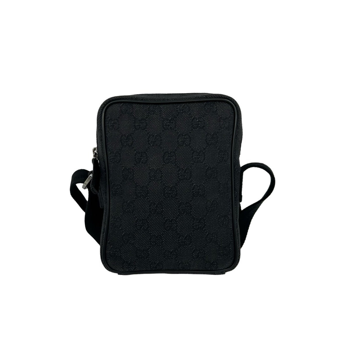 Gucci Black Canvas Leather Pochette Shoulder Bag (Pre-Owned)