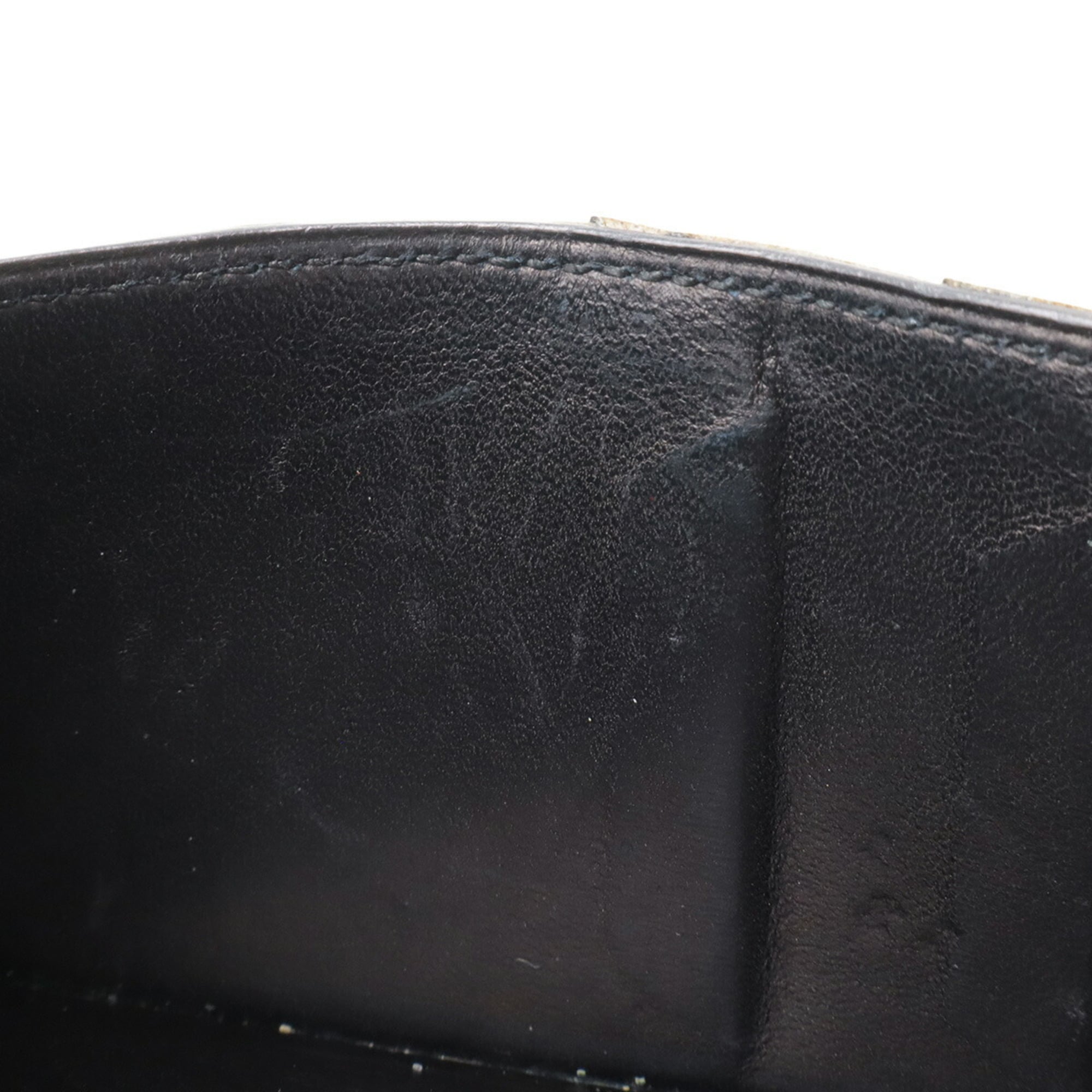 Hermes Osaka Black Box Calf Leather Long Wallet (Bi-Fold) (Pre-Owned)