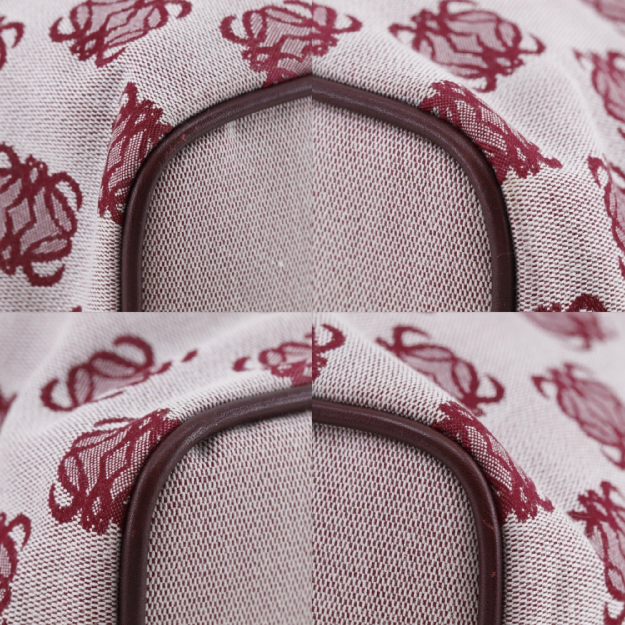 Loewe Red Color Canvas Tote Bag (Pre-Owned)