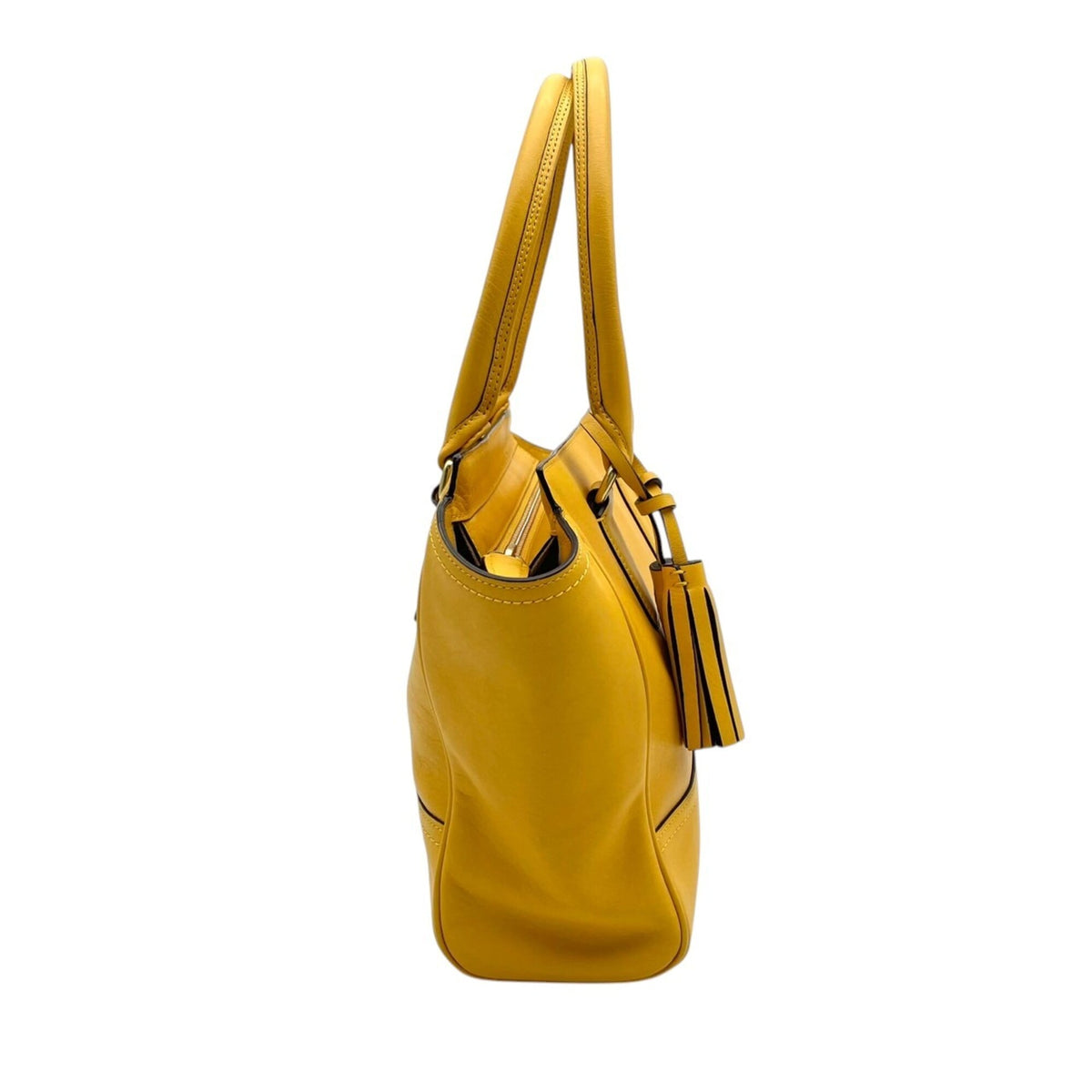 Coach Yellow Leather Handbag (Pre-Owned)