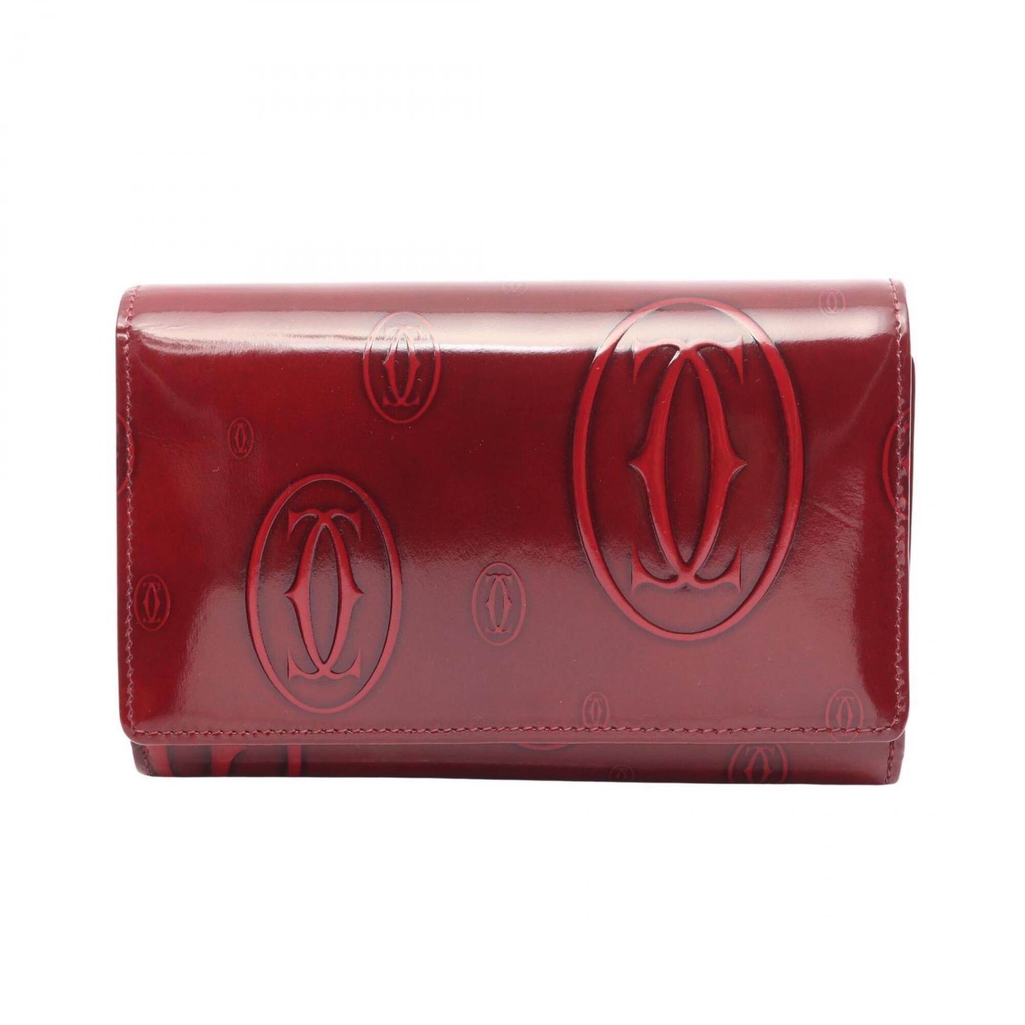 Cartier Bordeaux Patent Leather Wallet (Bi-Fold) (Pre-Owned)