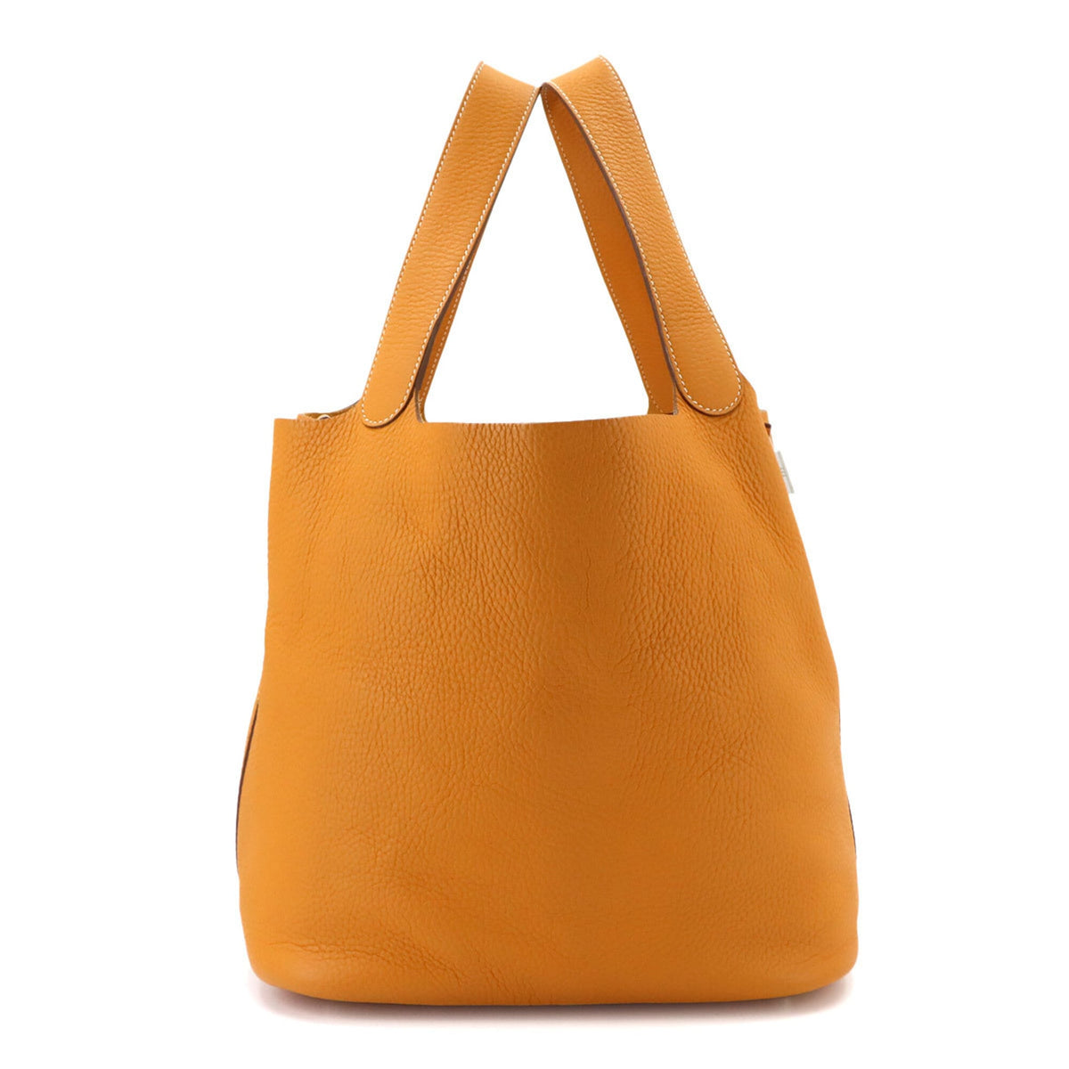 Hermes Moutarde Taurillon Clemence Leather Handbag (Pre-Owned)