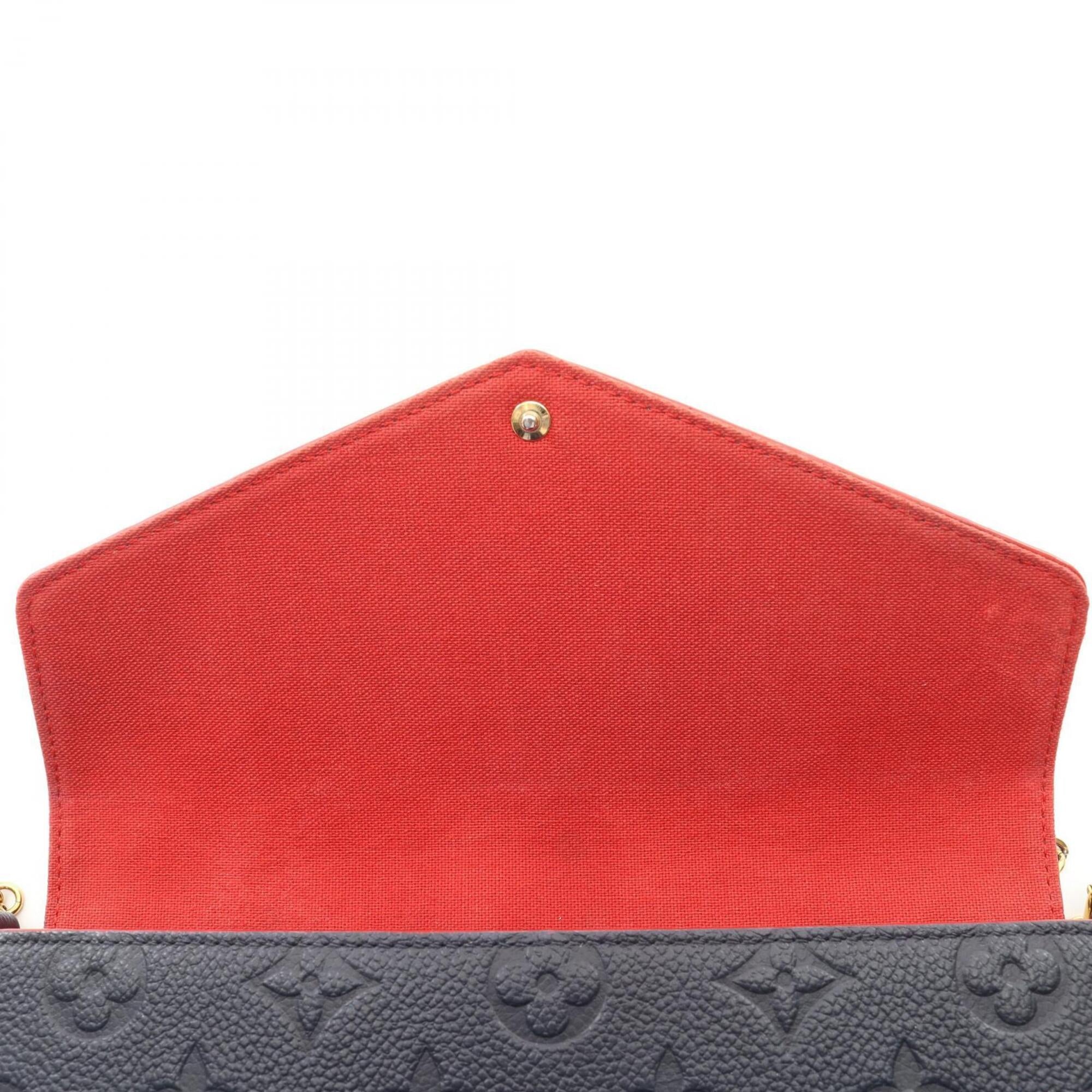 Louis Vuitton Marine Rouge Navy Red Color Leather Pochette Shoulder Bag (Pre-Owned)