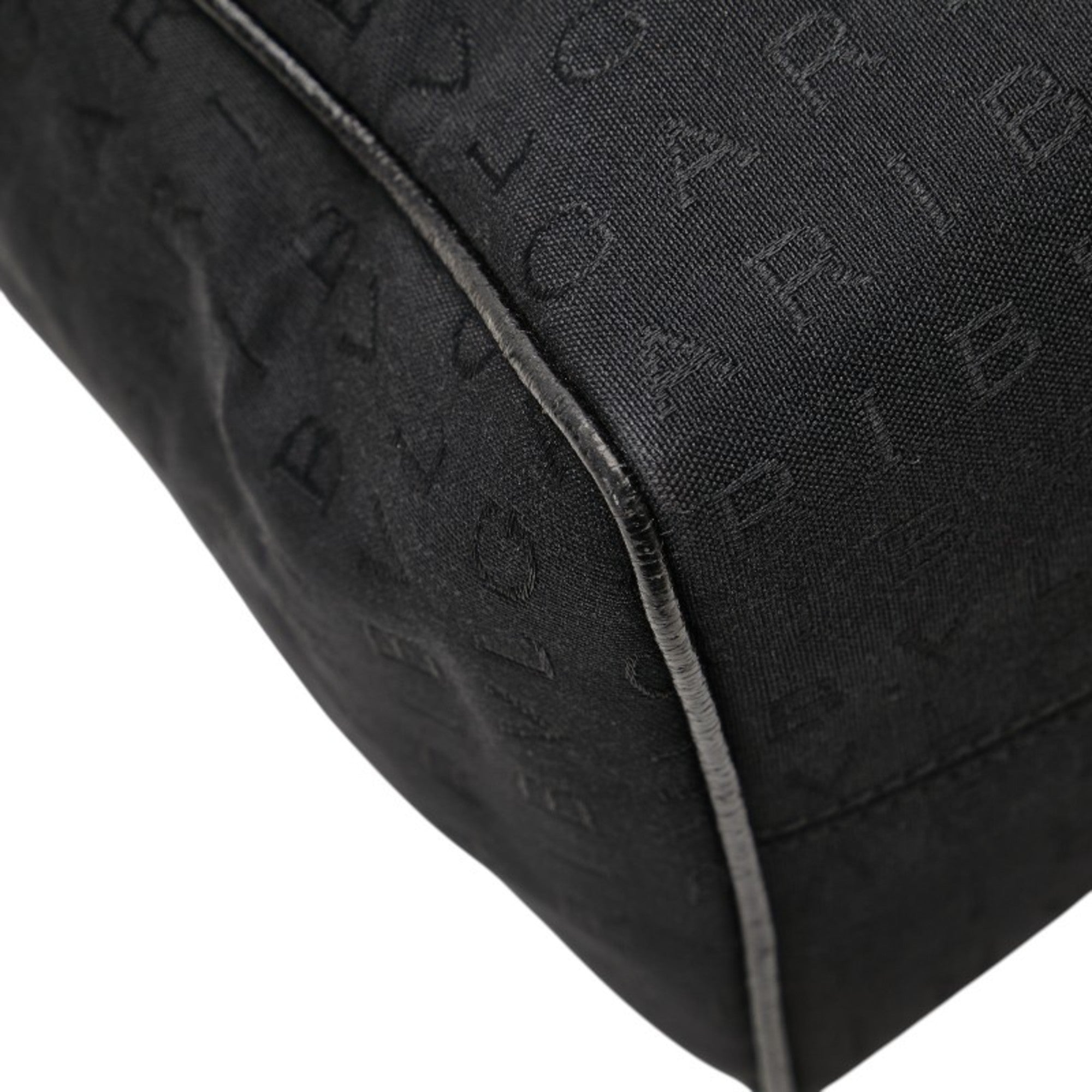 Bvlgari Black Canvas Leather Tote Bag (Pre-Owned)