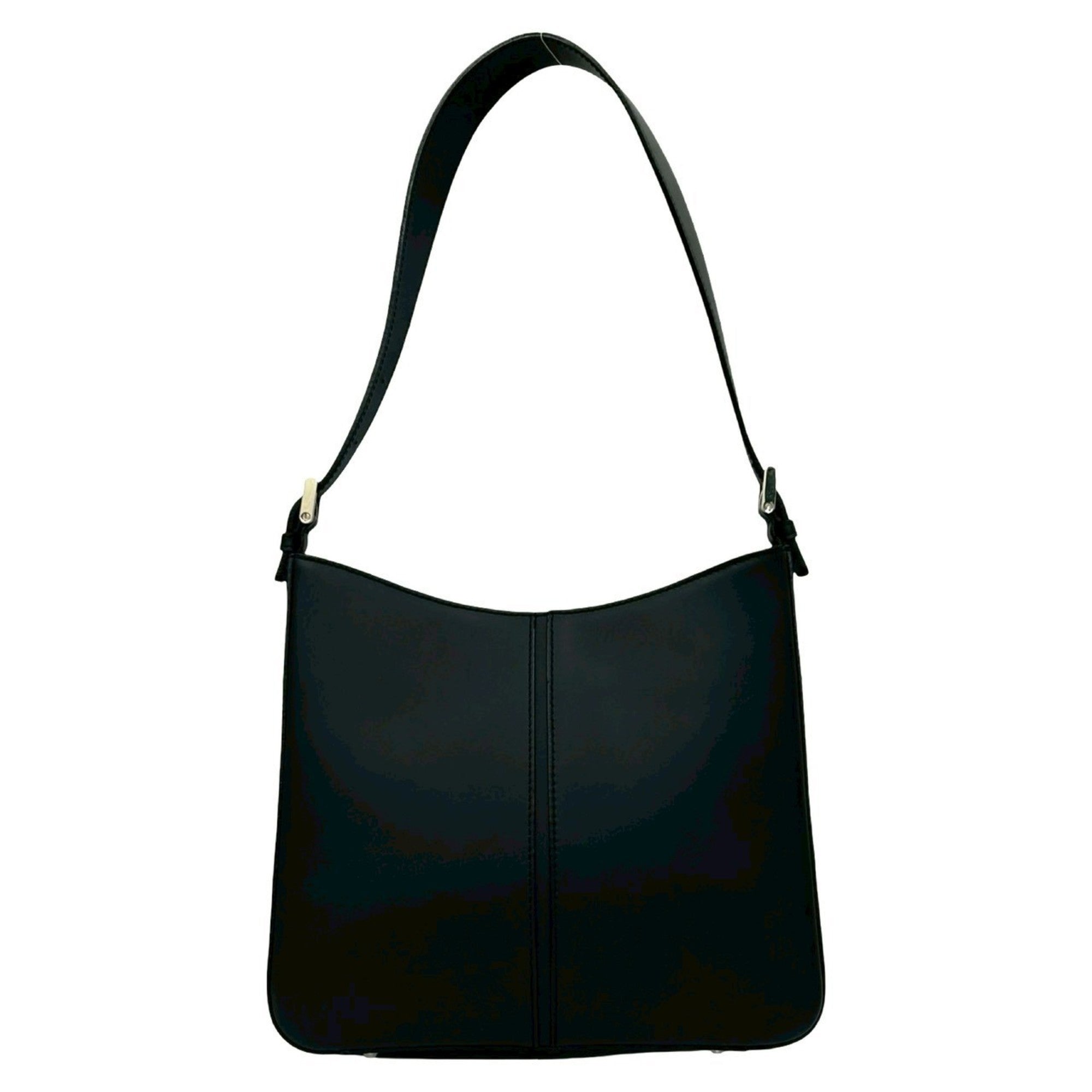 Burberry Black Leather Shoulder Bag Tote Bag (Pre-Owned)