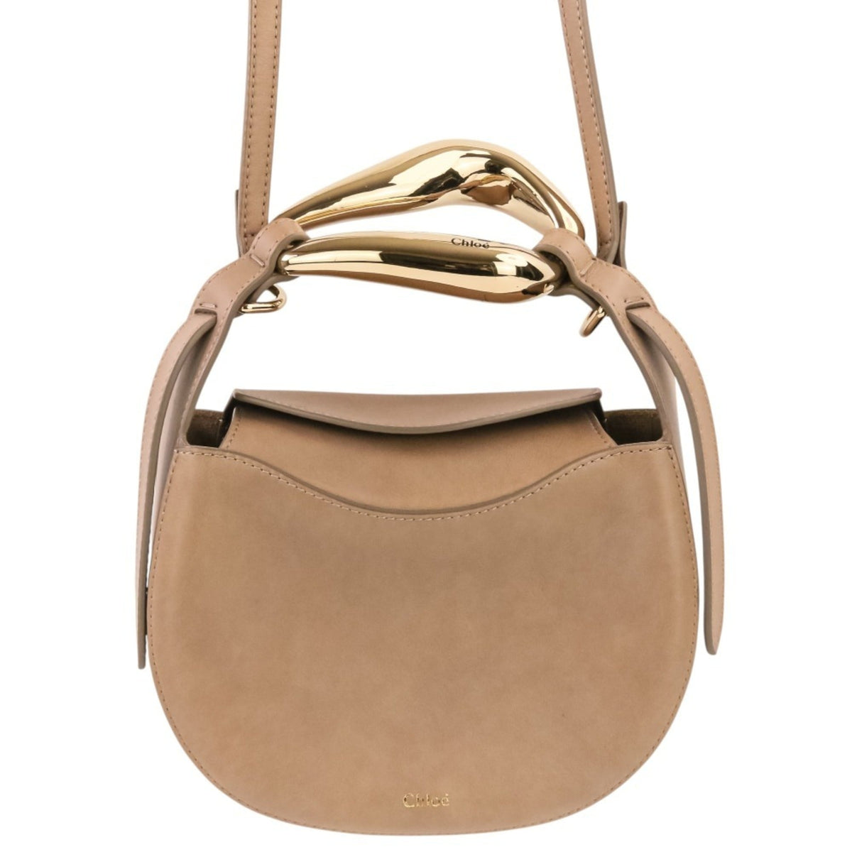 Chloé Grayish Leather Handbag Shoulder Bag (Pre-Owned)