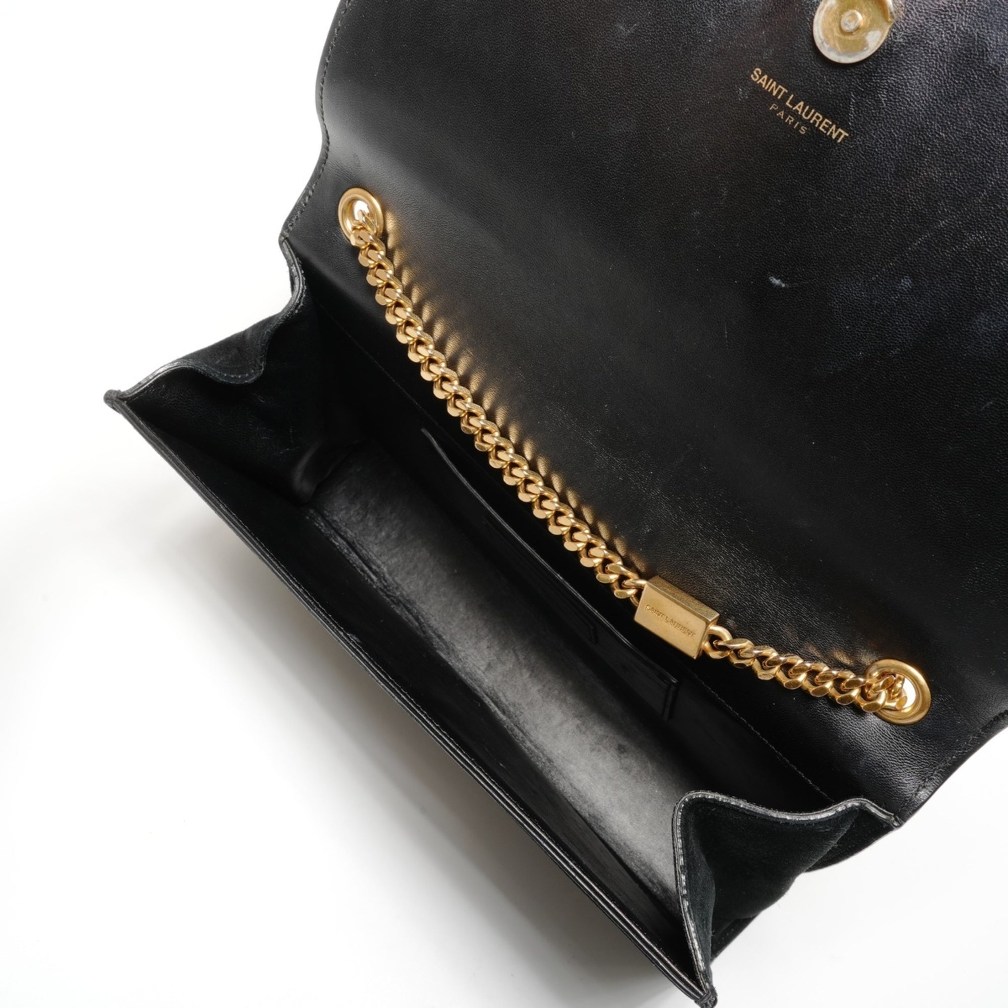 Yves Saint Laurent Black Suede Shoulder Bag (Pre-Owned)