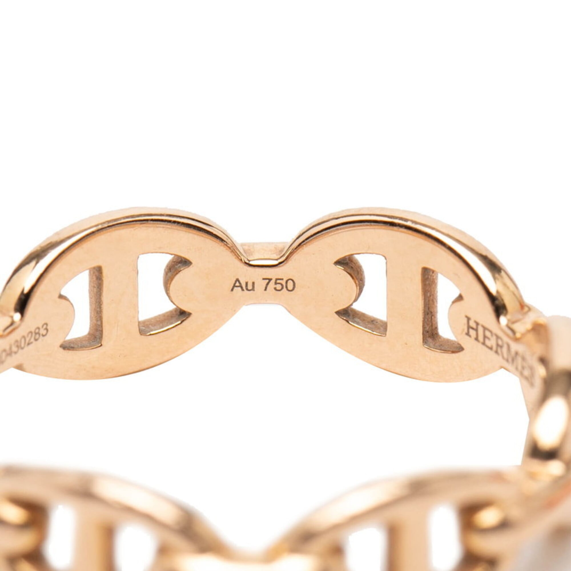 Hermes Pink Gold (18K) Band Ring (Pre-Owned)