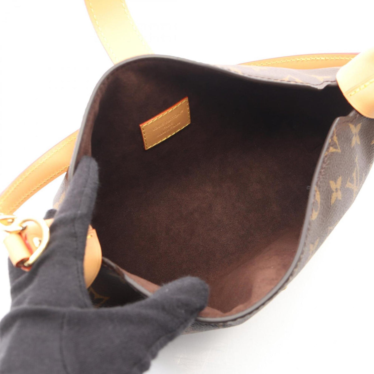 Louis Vuitton Brown Monogram Coated Canvas Leather Handbag Pochette (Pre-Owned)