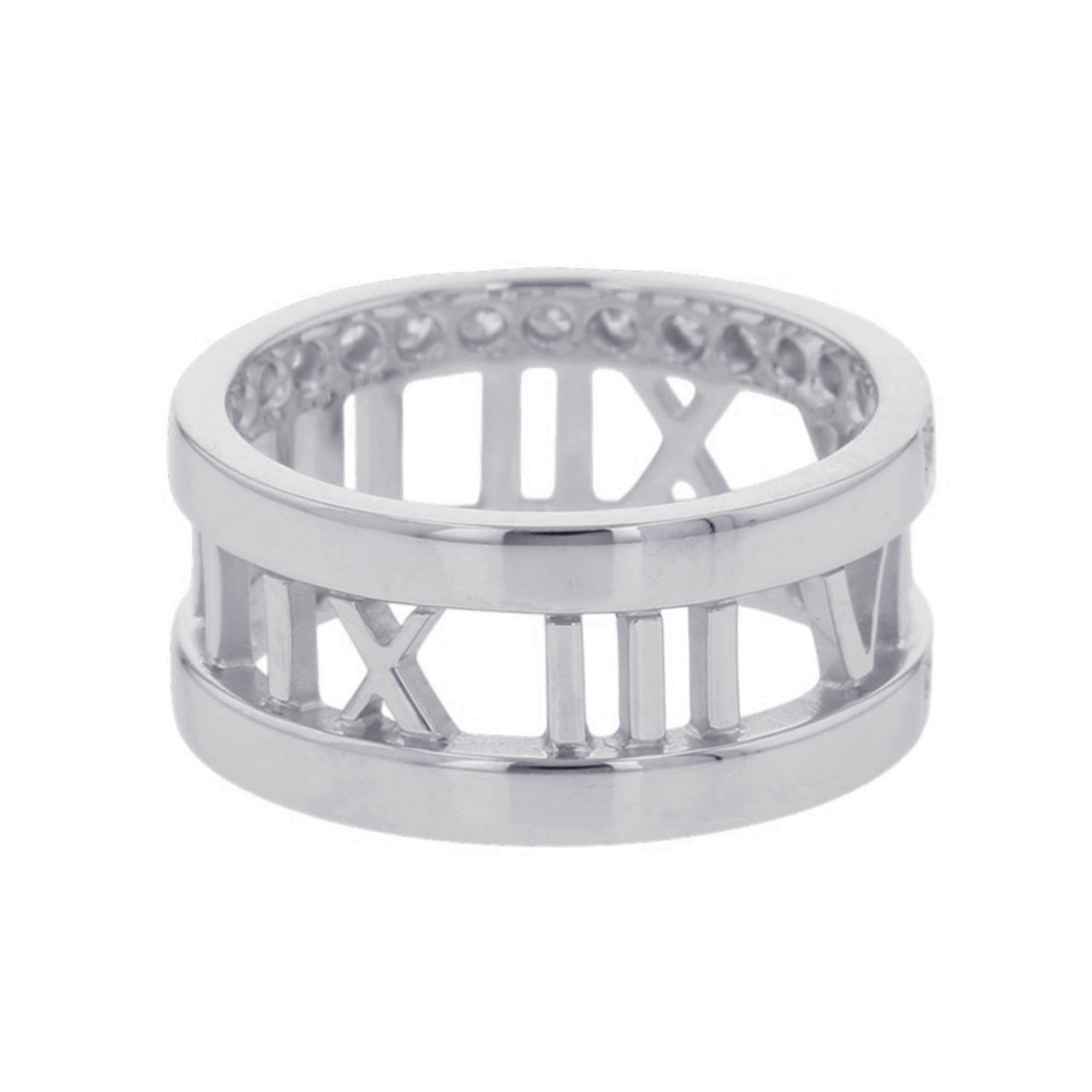Tiffany Atlas White Gold (18K) Band Ring (Pre-Owned)