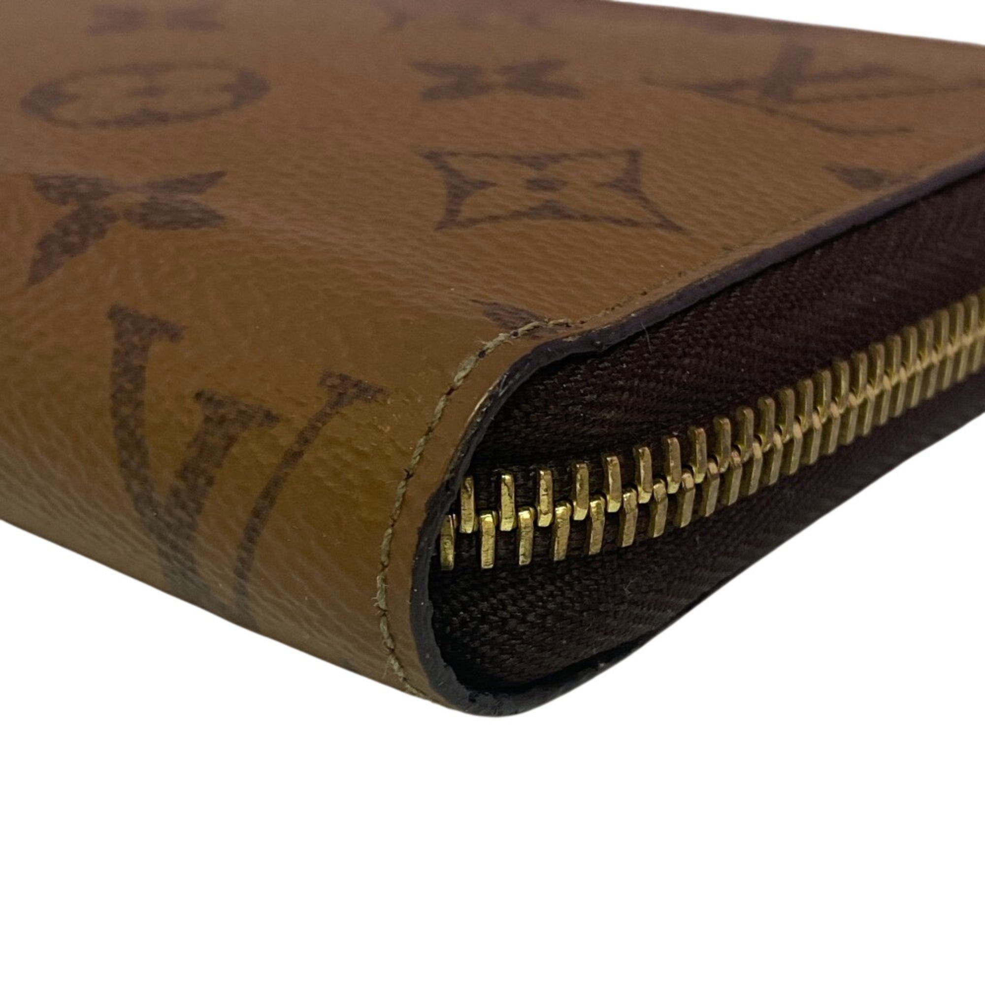 Louis Vuitton Brown Leather Long Wallet (Bi-Fold) (Pre-Owned)