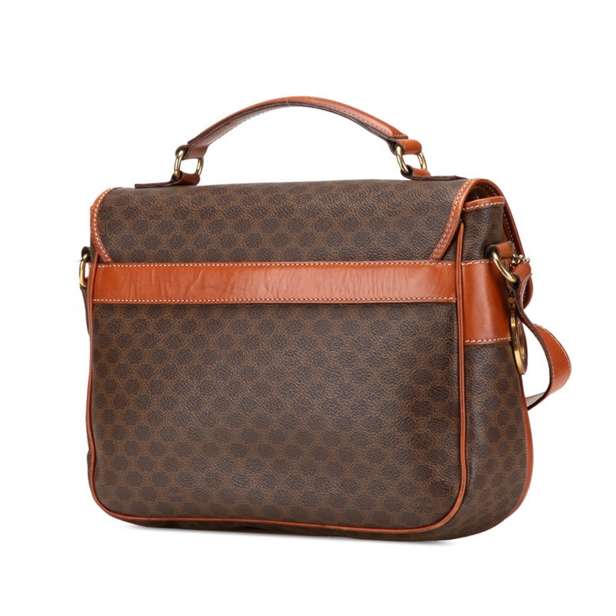 Celine Brown Pvc Leather Handbag Shoulder Bag (Pre-Owned)