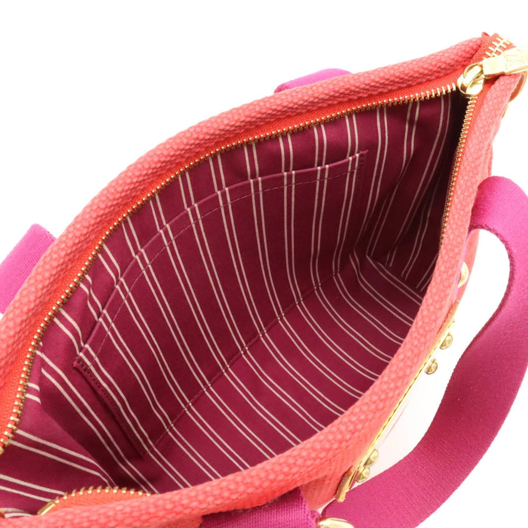 Louis Vuitton Rouge Canvas Handbag Tote Bag (Pre-Owned)
