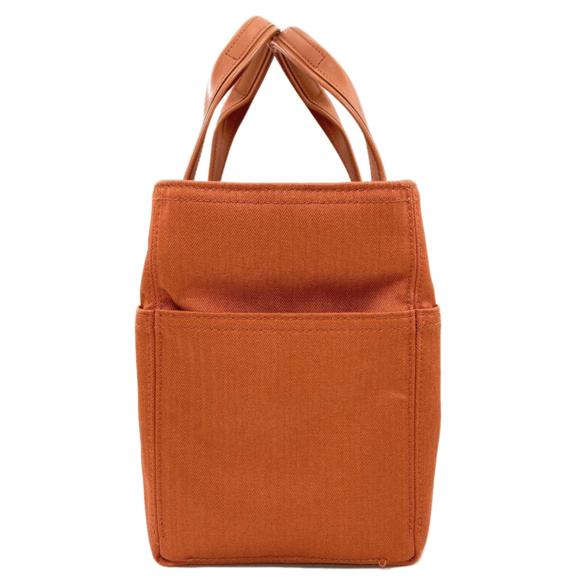 Hermes Acapulco Orange Cotton Polyester Handbag (Pre-Owned)
