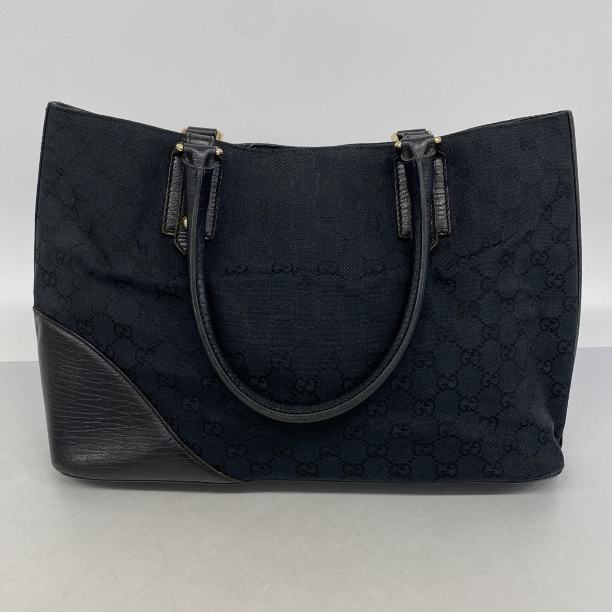 Gucci Black Canvas Tote Bag (Pre-Owned)