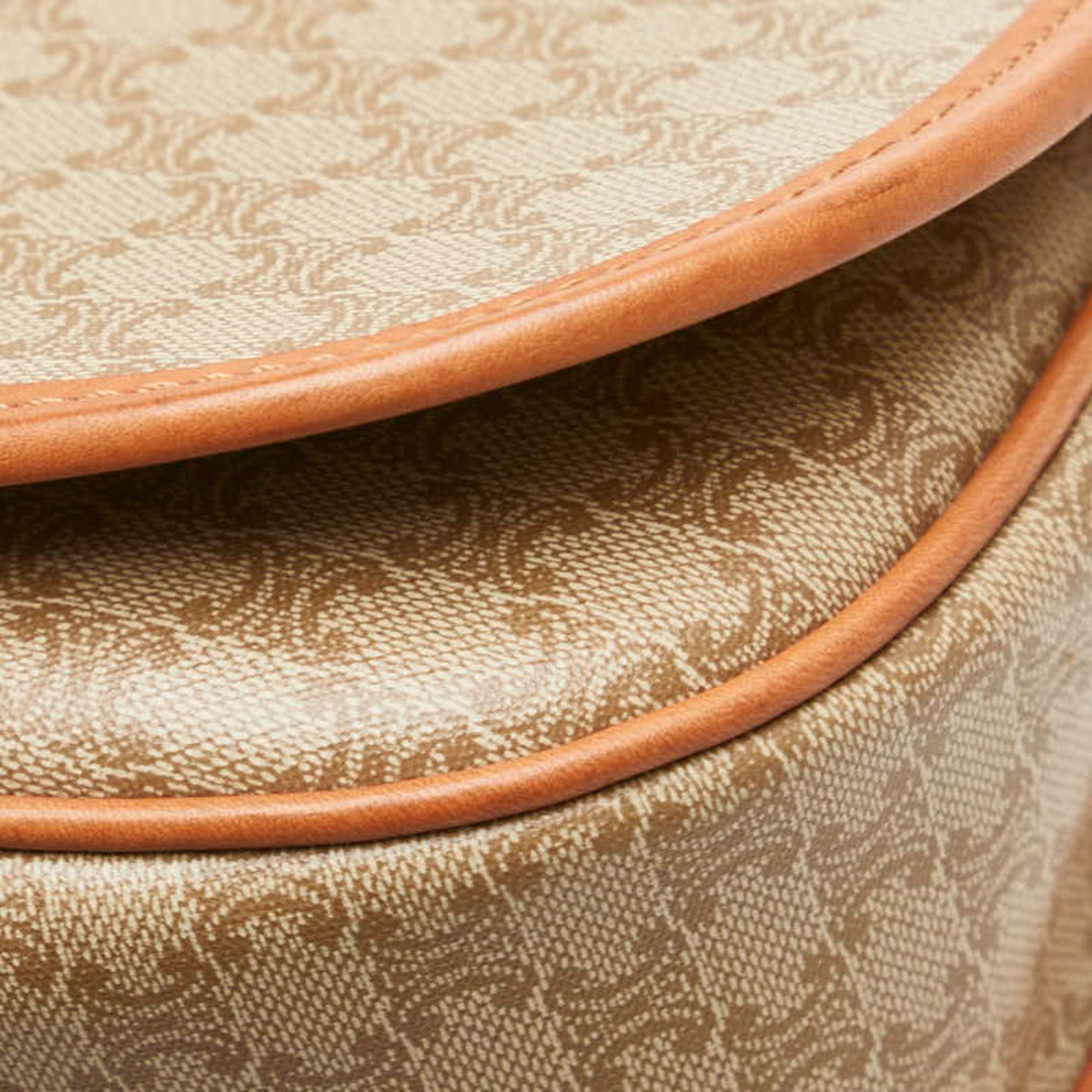Celine Macadam Beige Brown Pvc Leather Shoulder Bag (Pre-Owned)