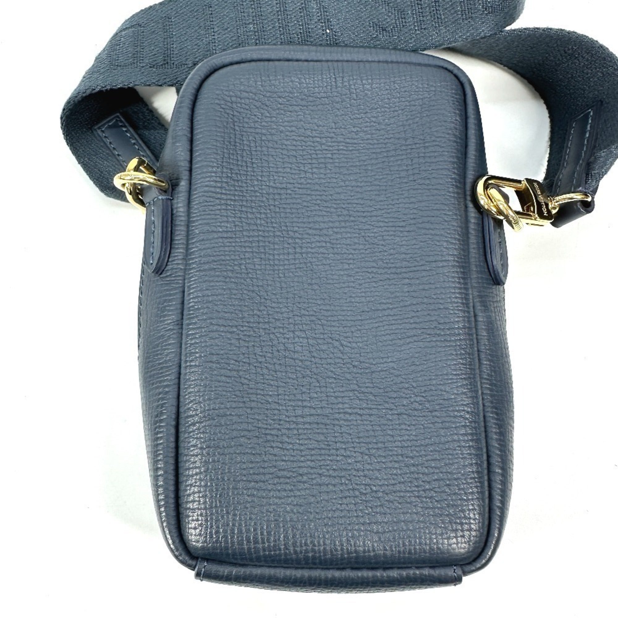 Louis Vuitton Blue Denim Leather Pochette Pouch Shoulder Bag (Pre-Owned)
