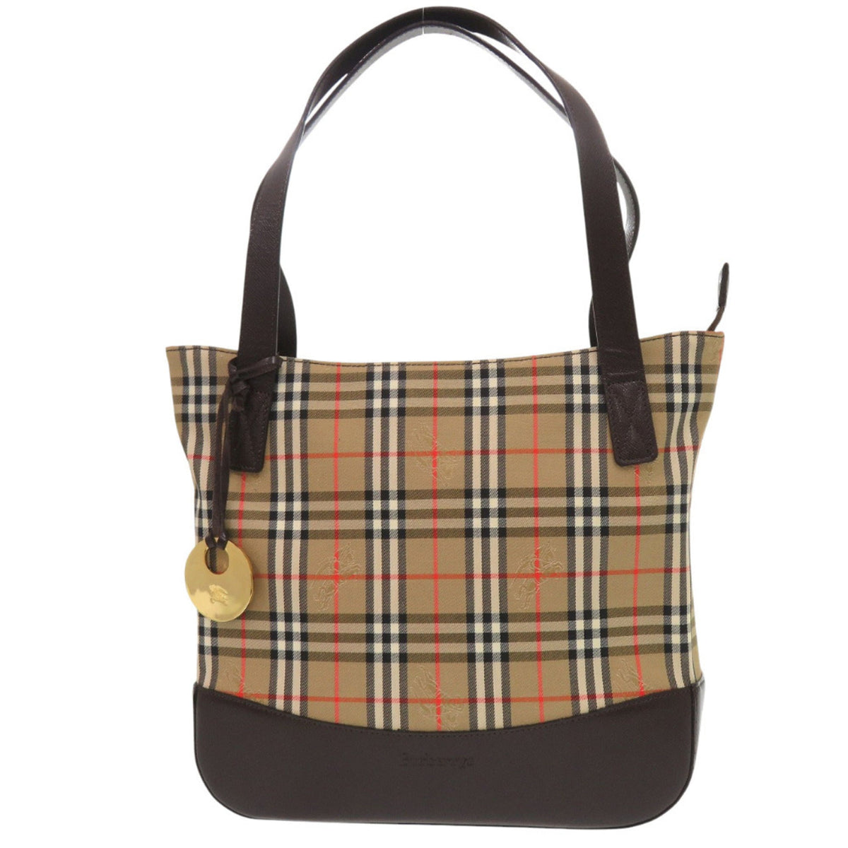 Burberry Brown Canvas Leather Handbag (Pre-Owned)